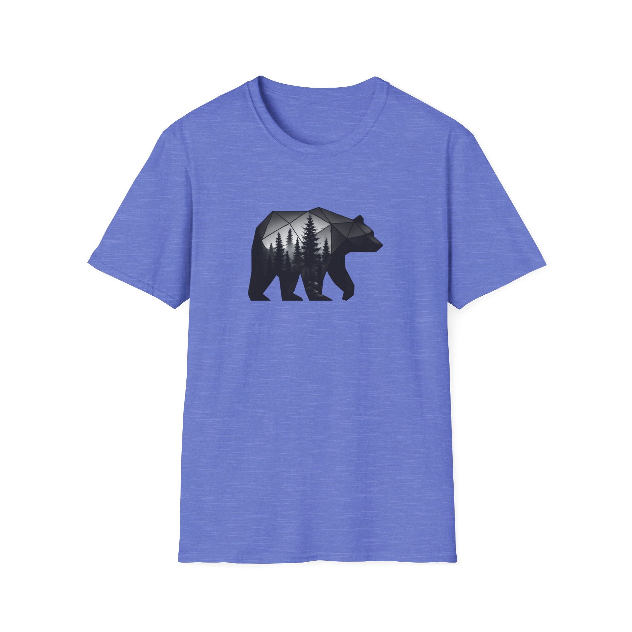 Geometric Bear Forest T-Shirt | Modern Nature Graphic Tee