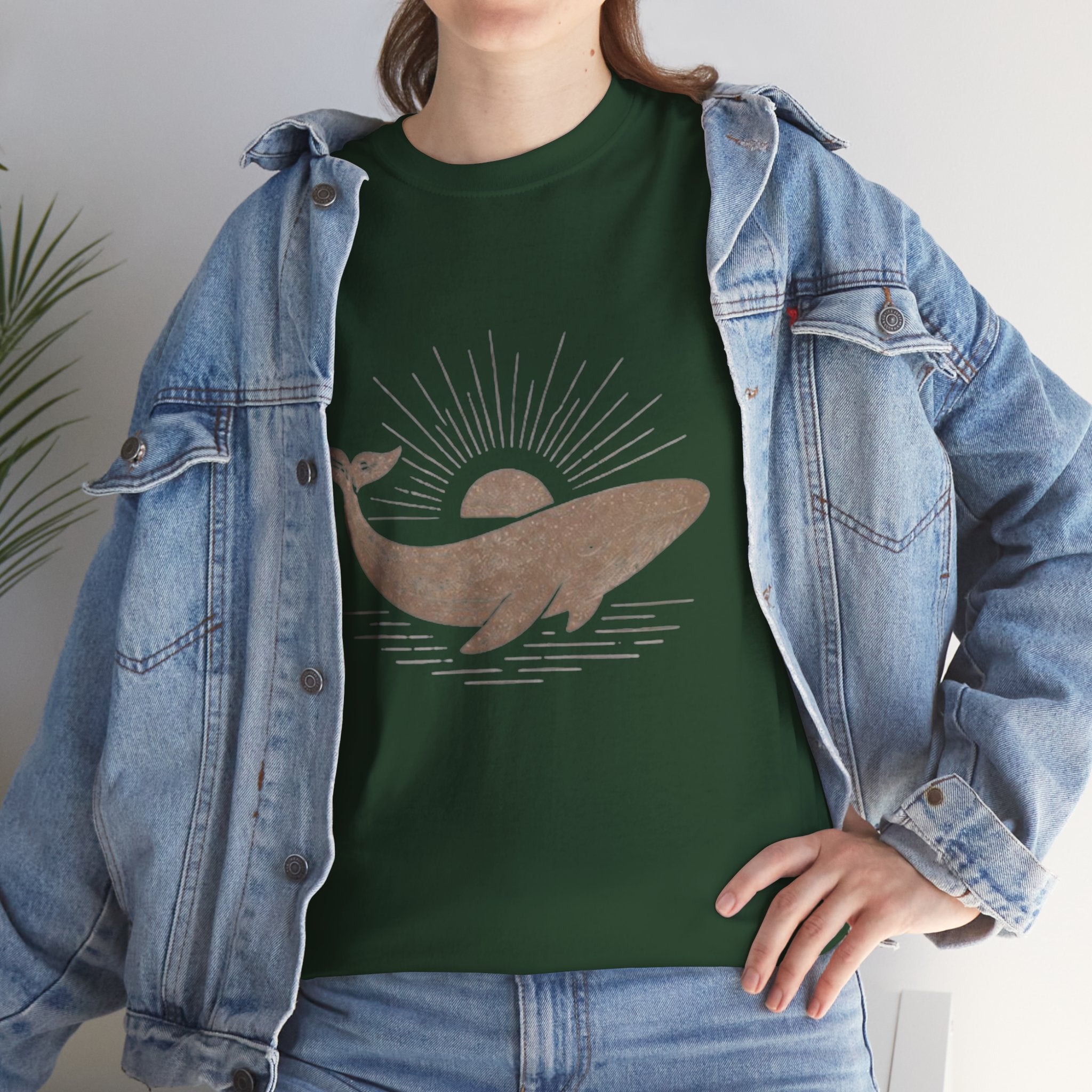 Whale Sunset T-Shirt | Minimal Coastal Graphic Tee