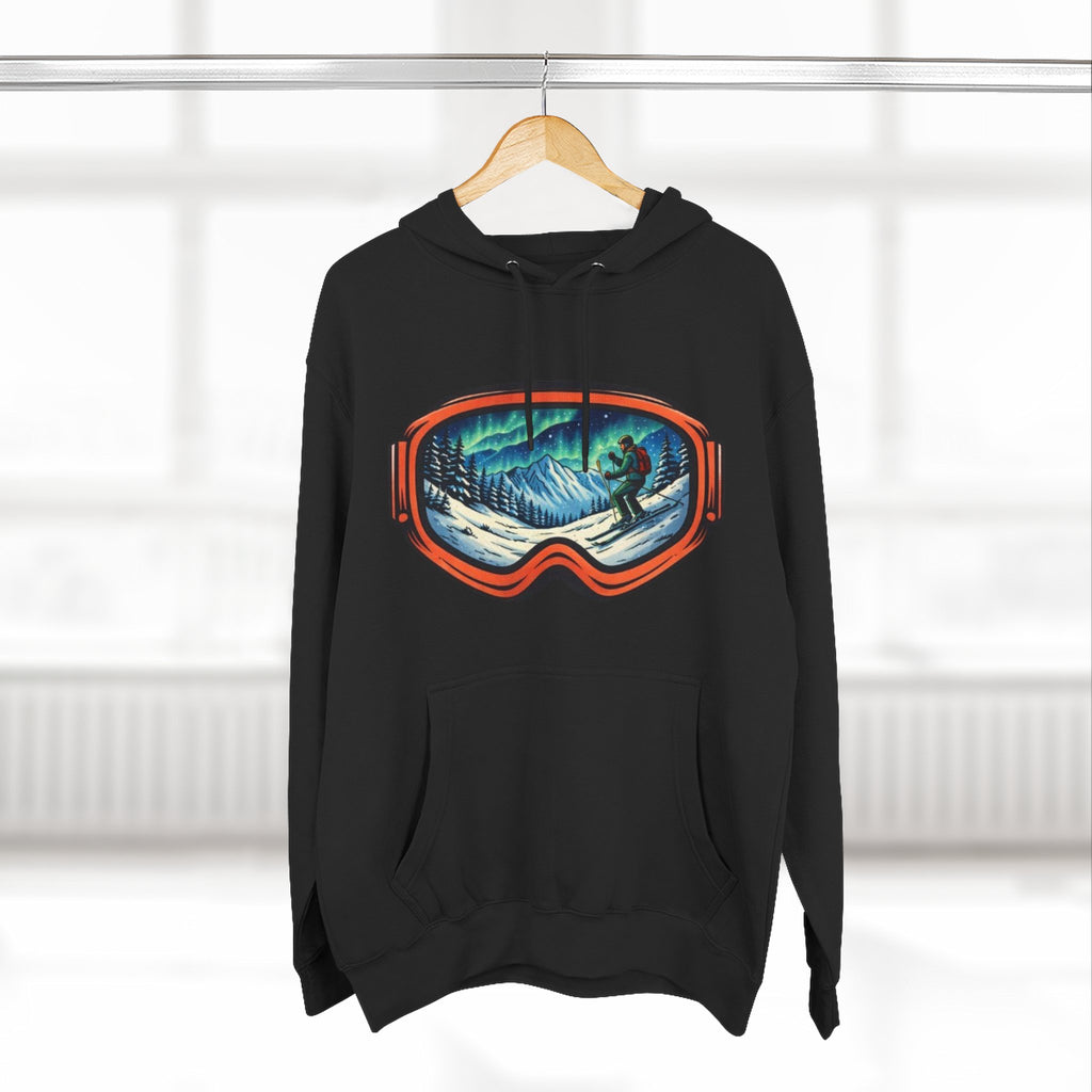 Ski Snowboard Goggles Graphic Hoodie — Mountain Rider Winter Pullover