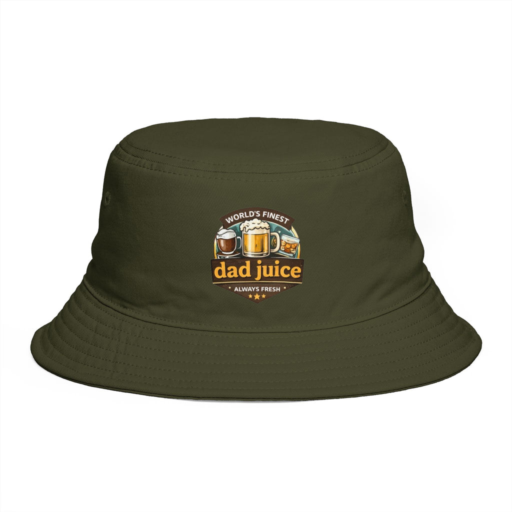 Dad Juice Bucket Hat | "Worlds Finest" Beer Graphic Casual Dad Cap