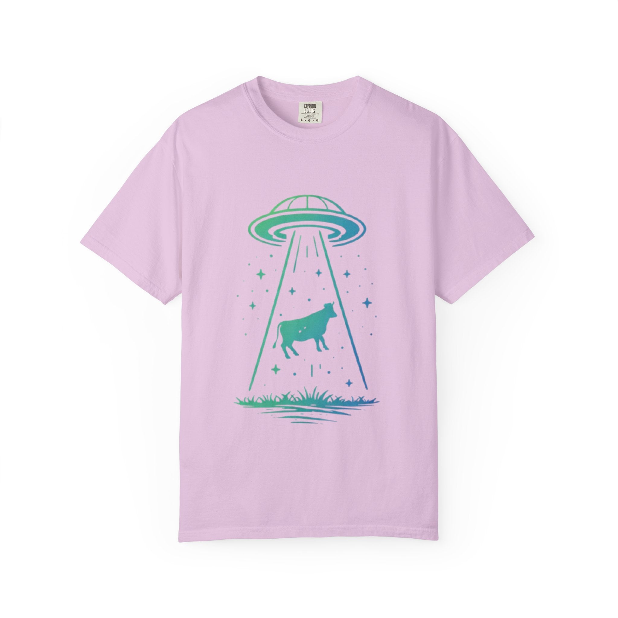 Cow Abduction UFO T-Shirt | Alien Cow Beam Graphic Tee