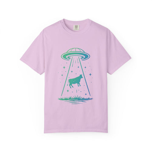 Cow Abduction UFO T-Shirt | Alien Cow Beam Graphic Tee