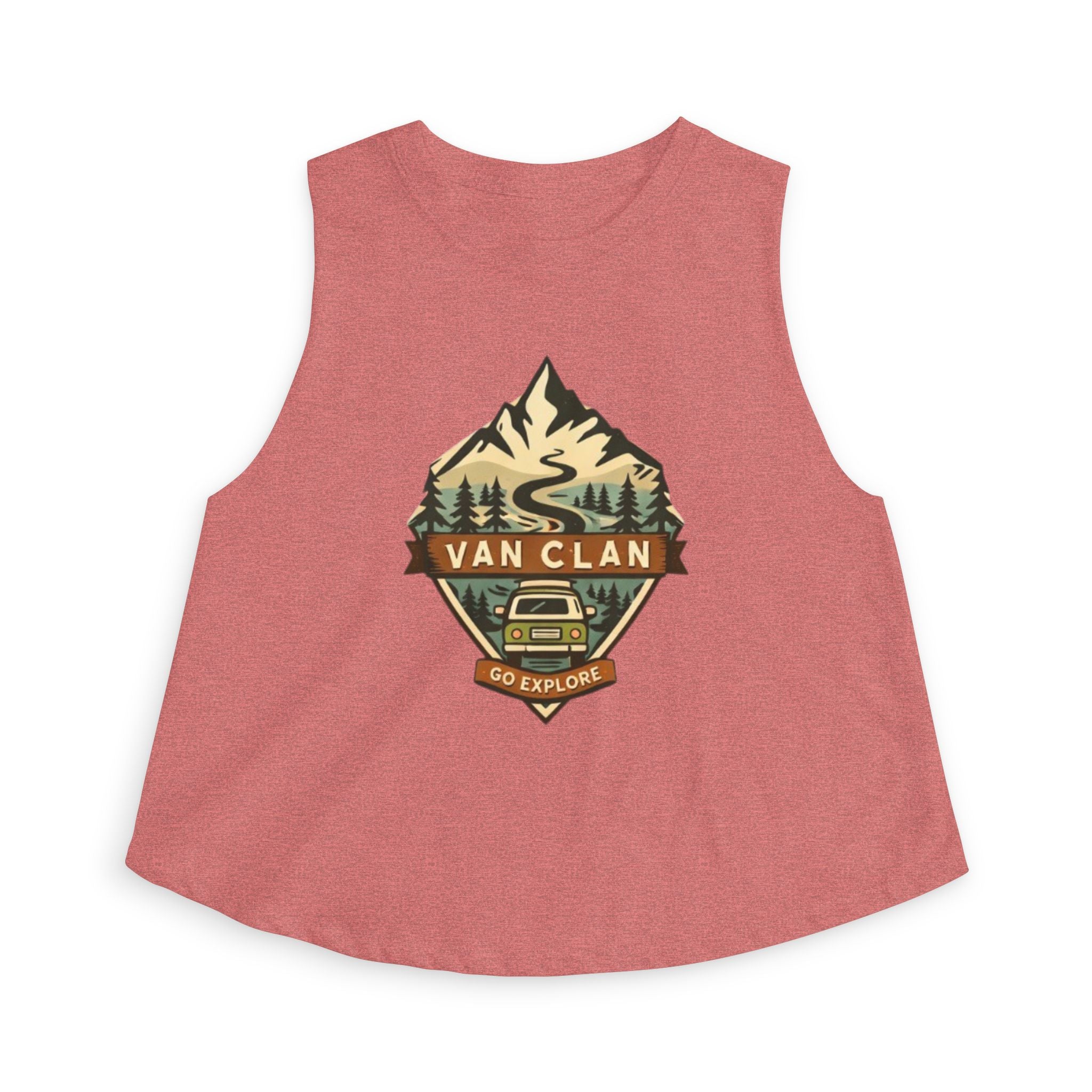 Van Clan "Go Explore" Crop Top | Women's Adventure Graphic Tank