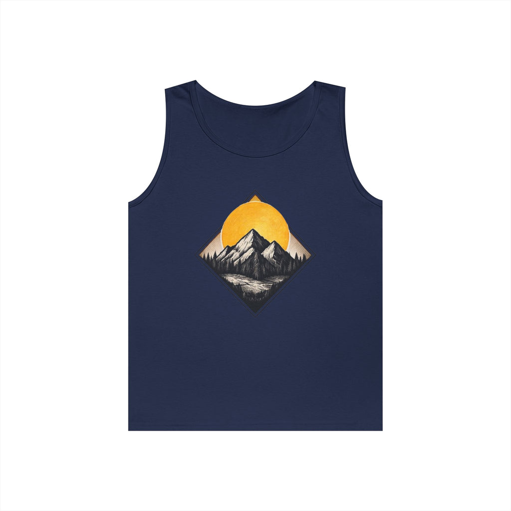 Mountain Explorer Tank Top | Retro Sunset Mountain Graphic