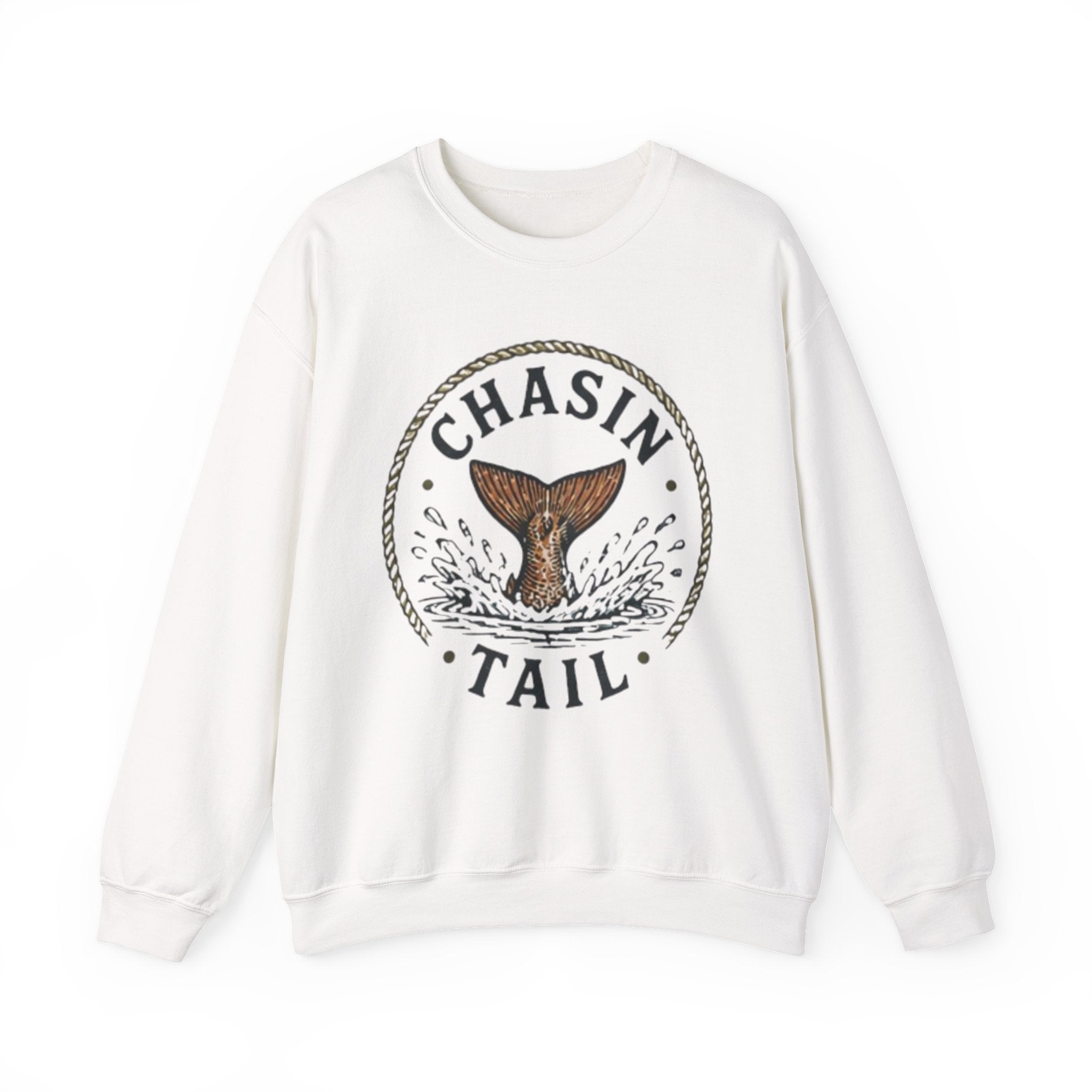 Crewneck Sweatshirt | "Chasin Tail" Fish Tail Graphic