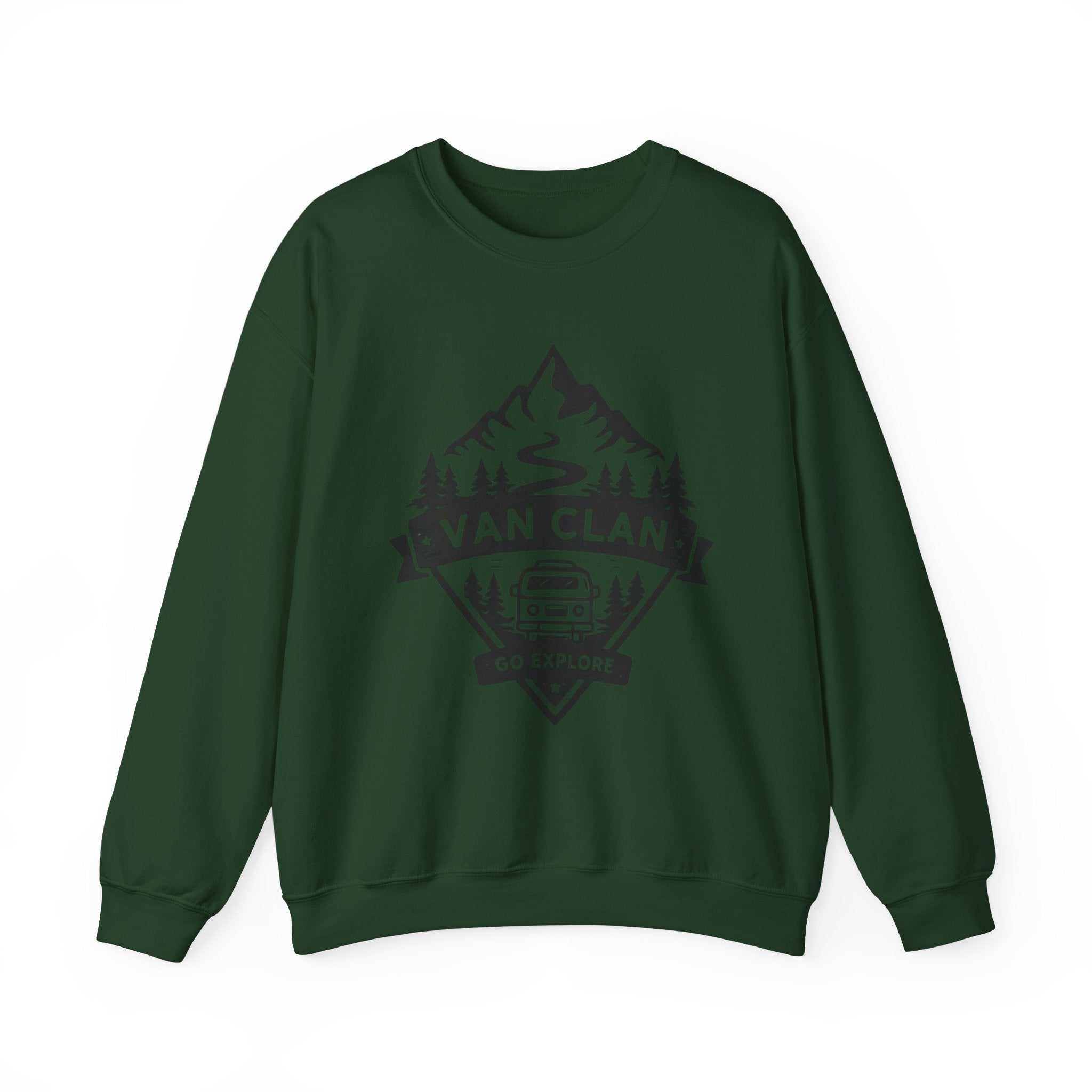 Van Clan "Go Explore" Crewneck Sweatshirt | Adventure Vanlife Graphic
