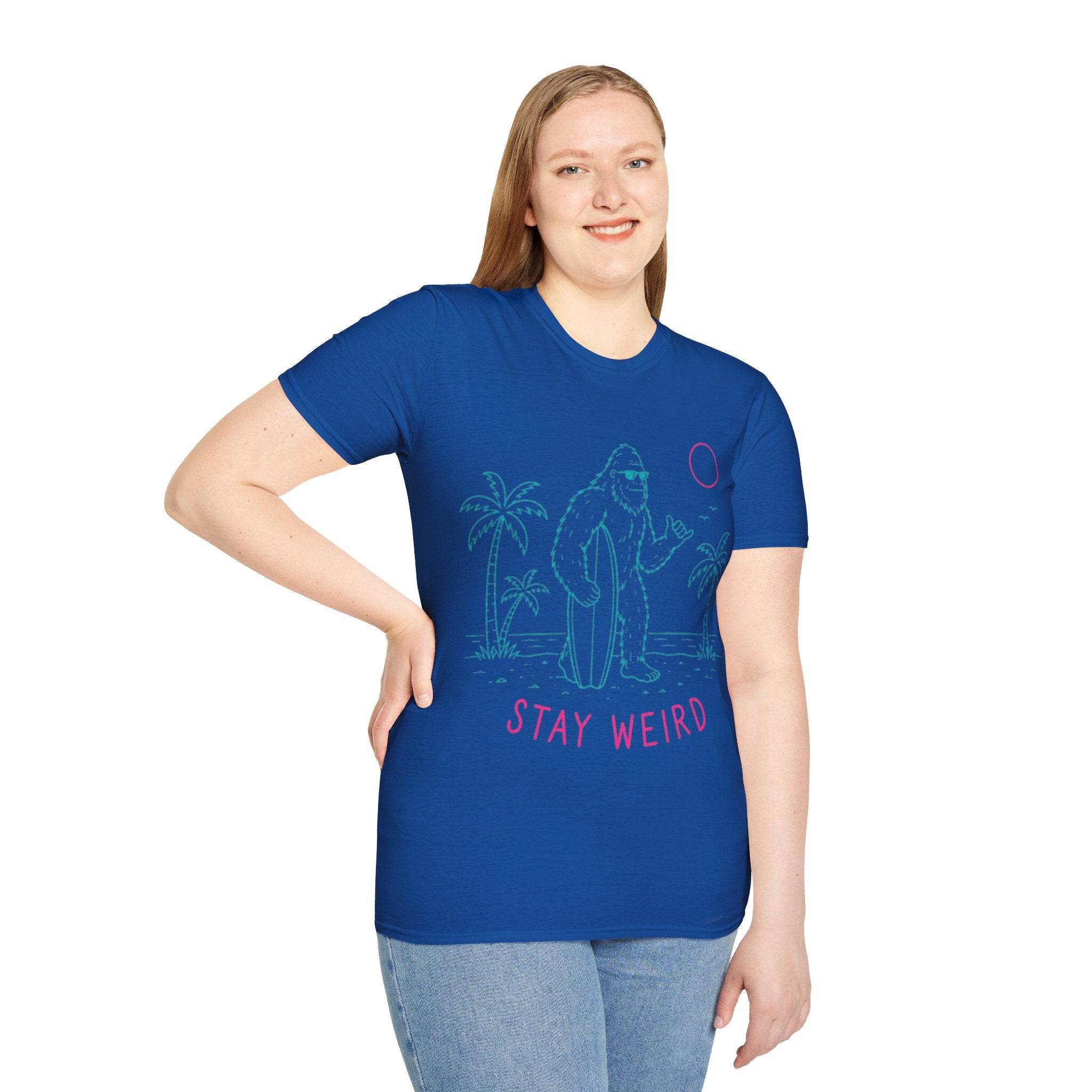 Stay Weird Bigfoot Surf T-Shirt