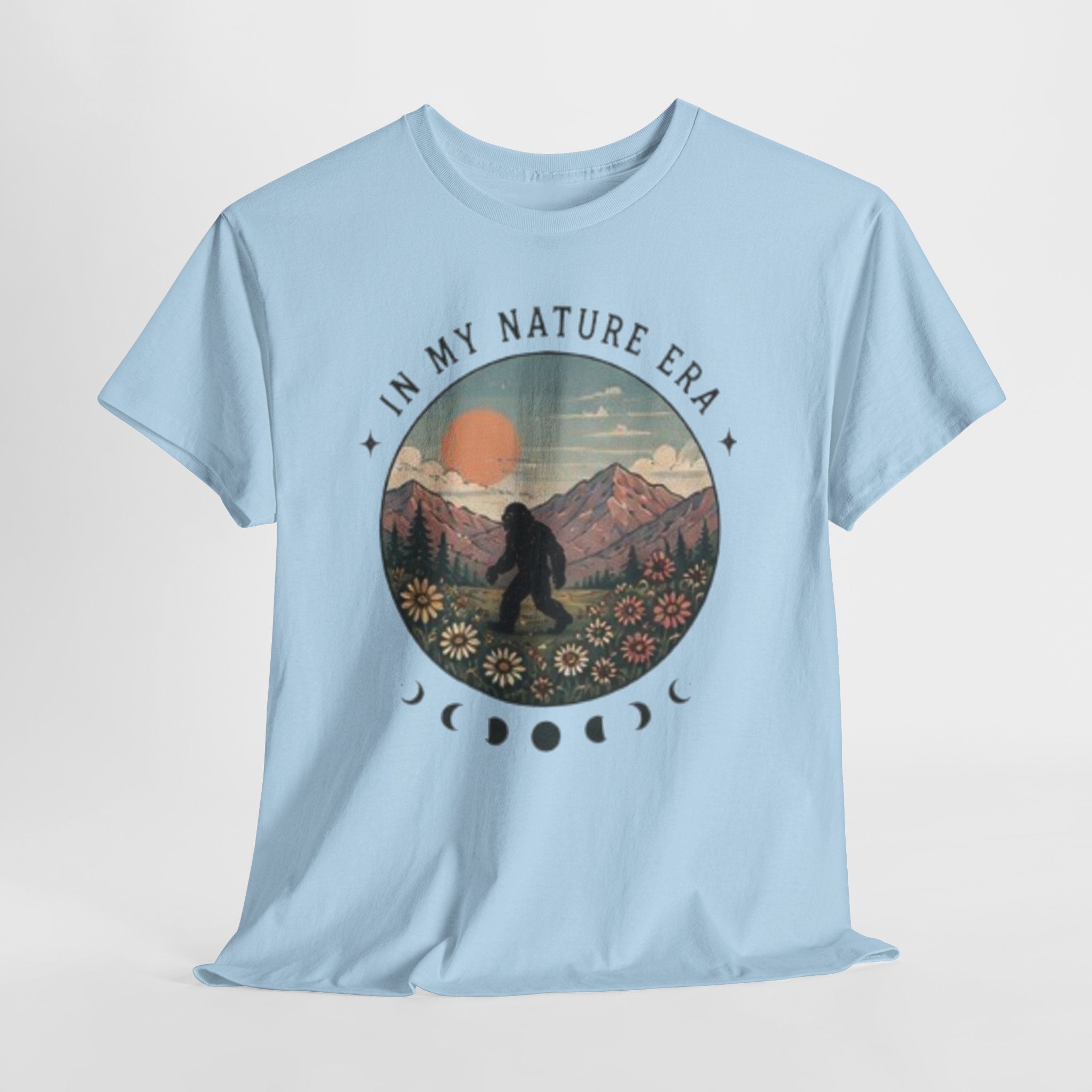 Sasquatch Nature Tee | "In My Nature Era" Mountain & Moon Phase Graphic