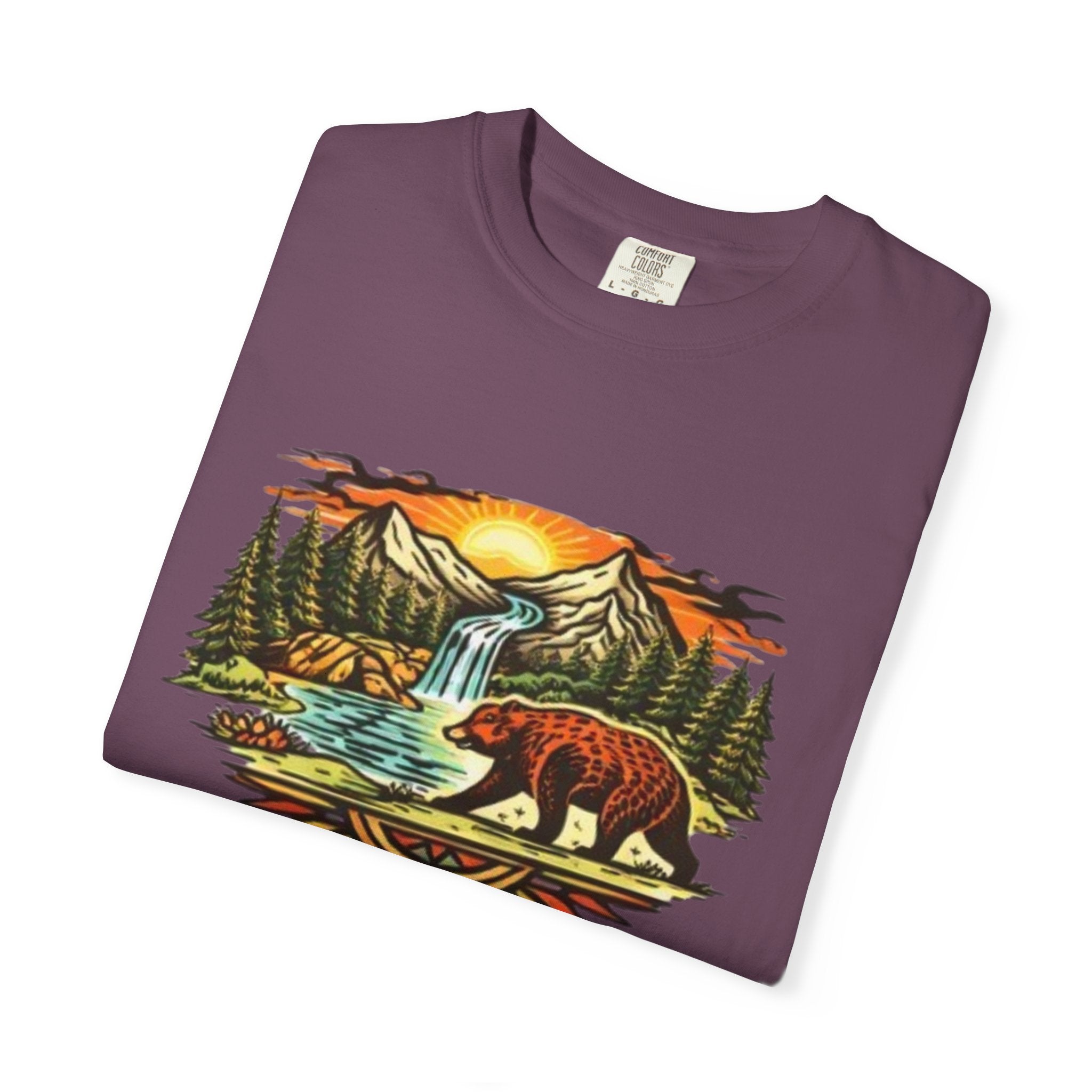 Bear Mountain Sunset T-Shirt | Scenic Wilderness Graphic Tee