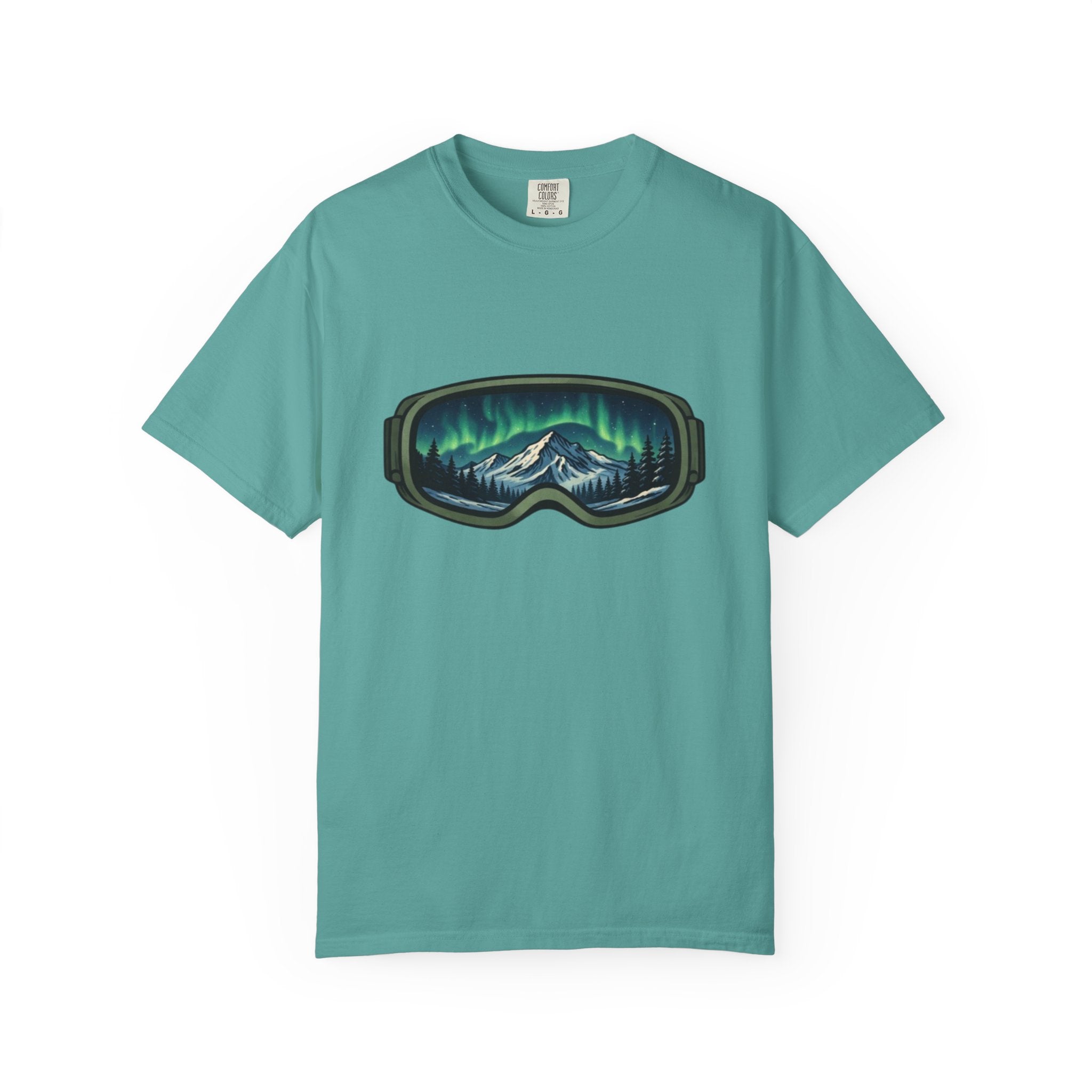 Ski Goggle Northern Lights Mountain T-Shirt