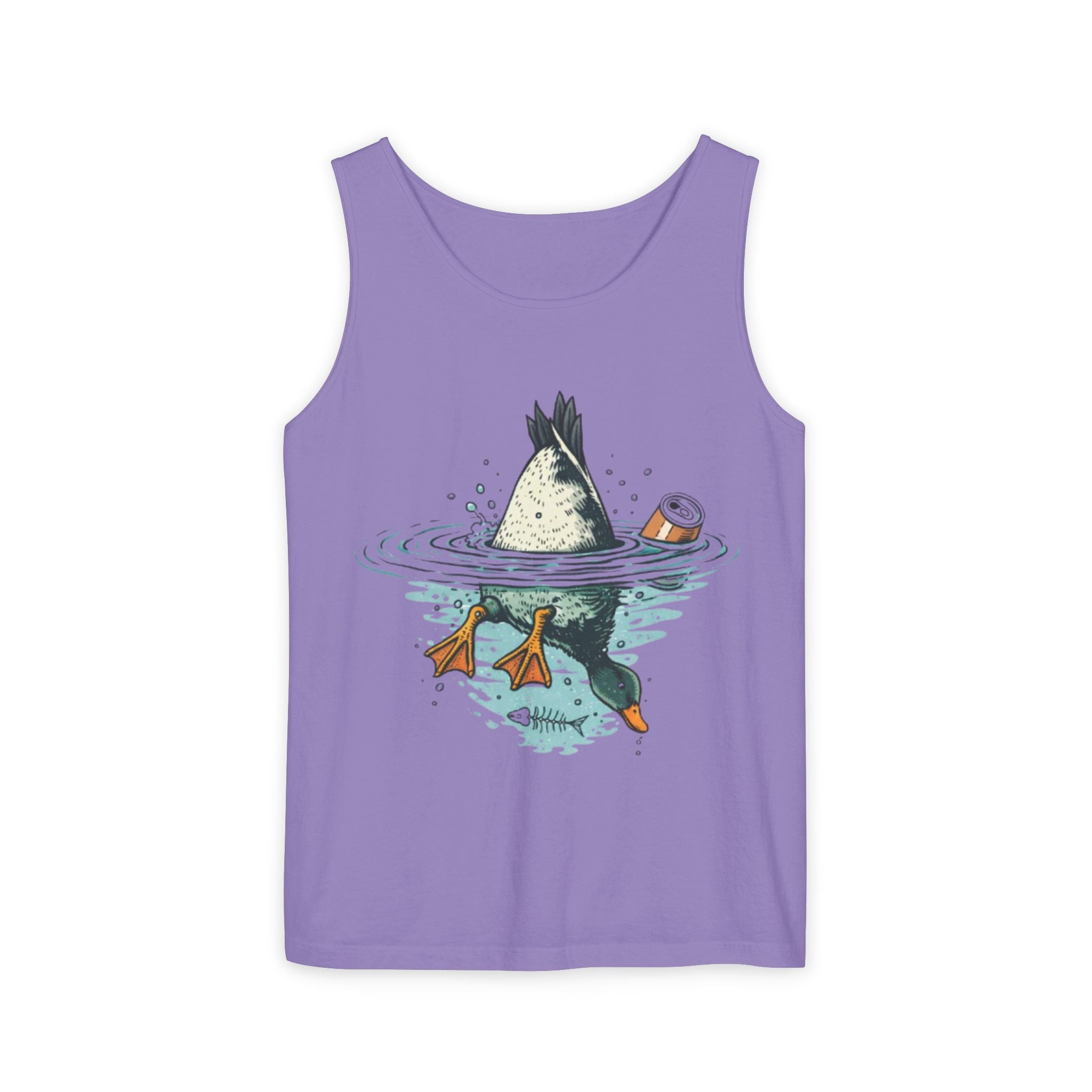Duck Diving Tank Top | Funny Duck Butt Illustration Summer Tank