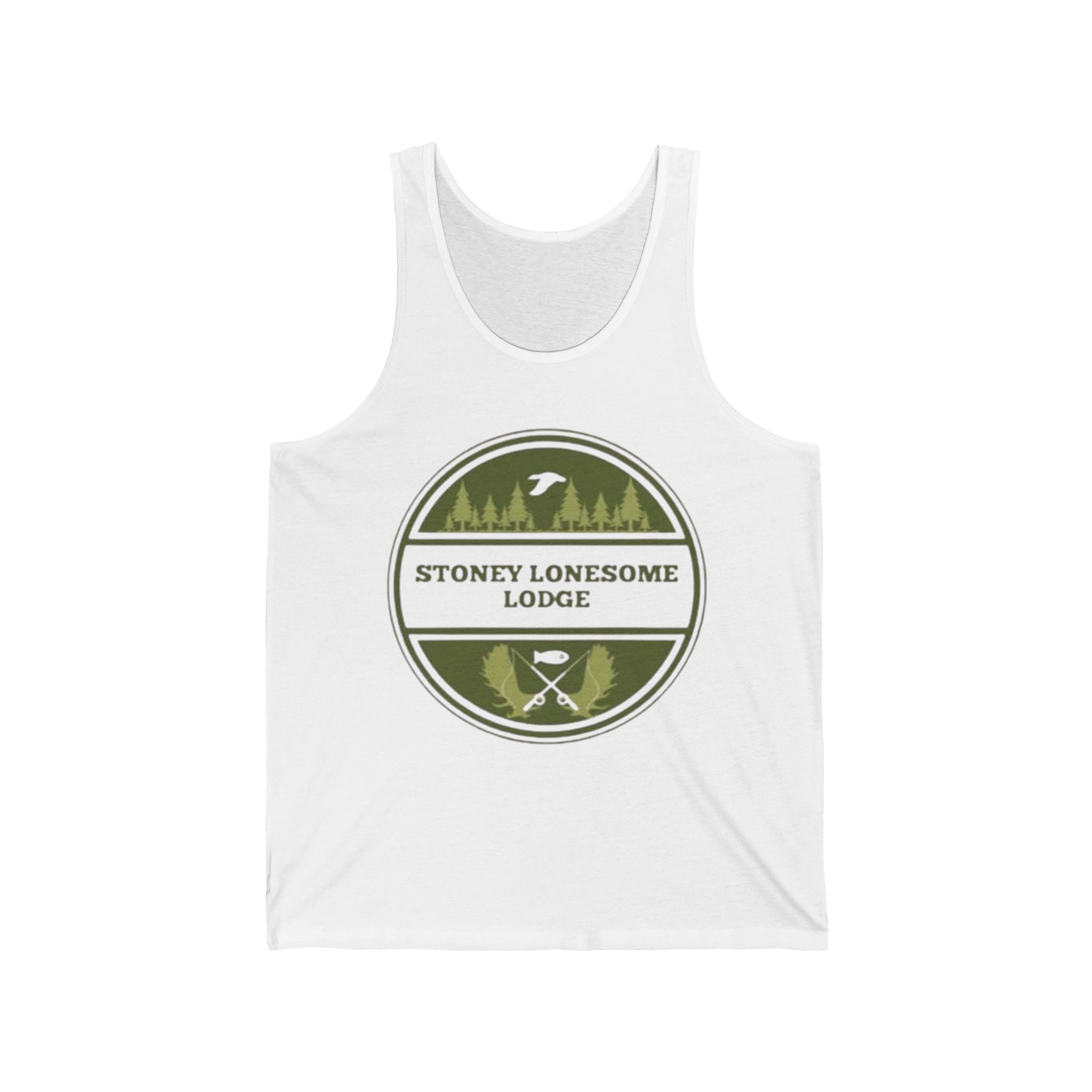 Stoney Lonesome Lodge Tank Top | Vintage Outdoors Camping Logo