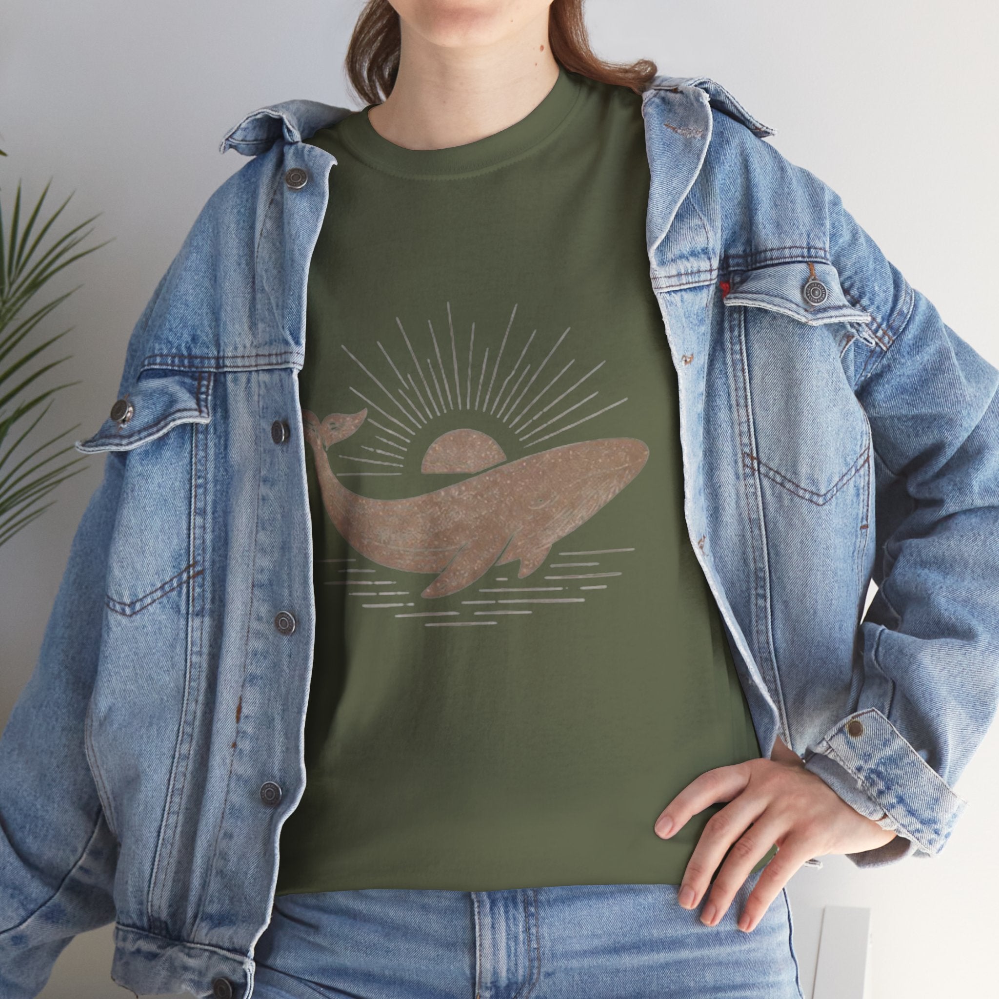 Whale Sunset T-Shirt | Minimal Coastal Graphic Tee