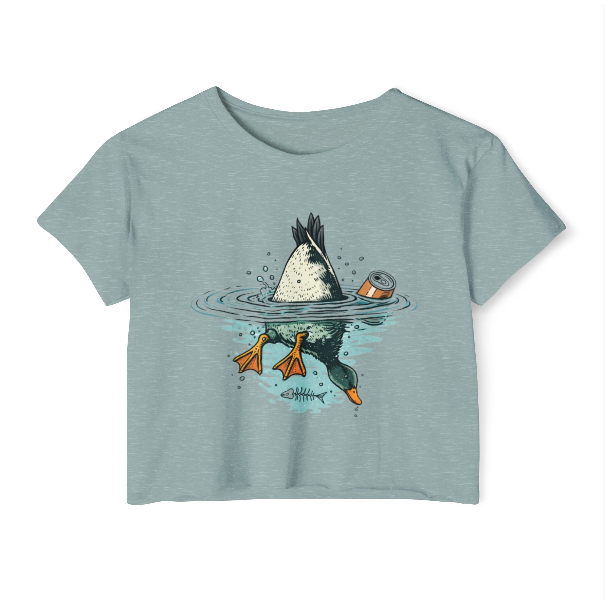 Womens Festival Crop Top | Duck Bottoms Up Funny Graphic