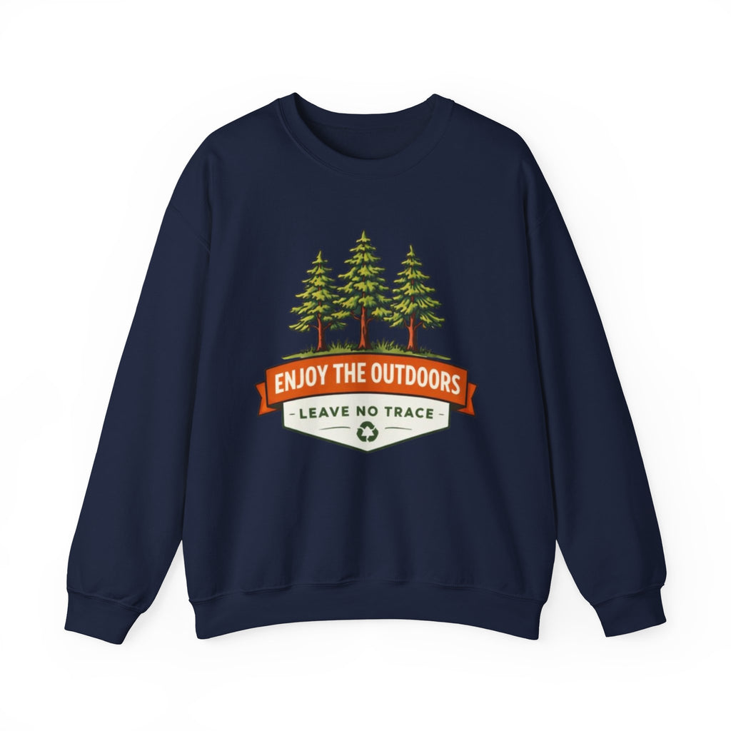 Enjoy the Outdoors Crewneck Sweatshirt | "Leave No Trace" Camping Graphic