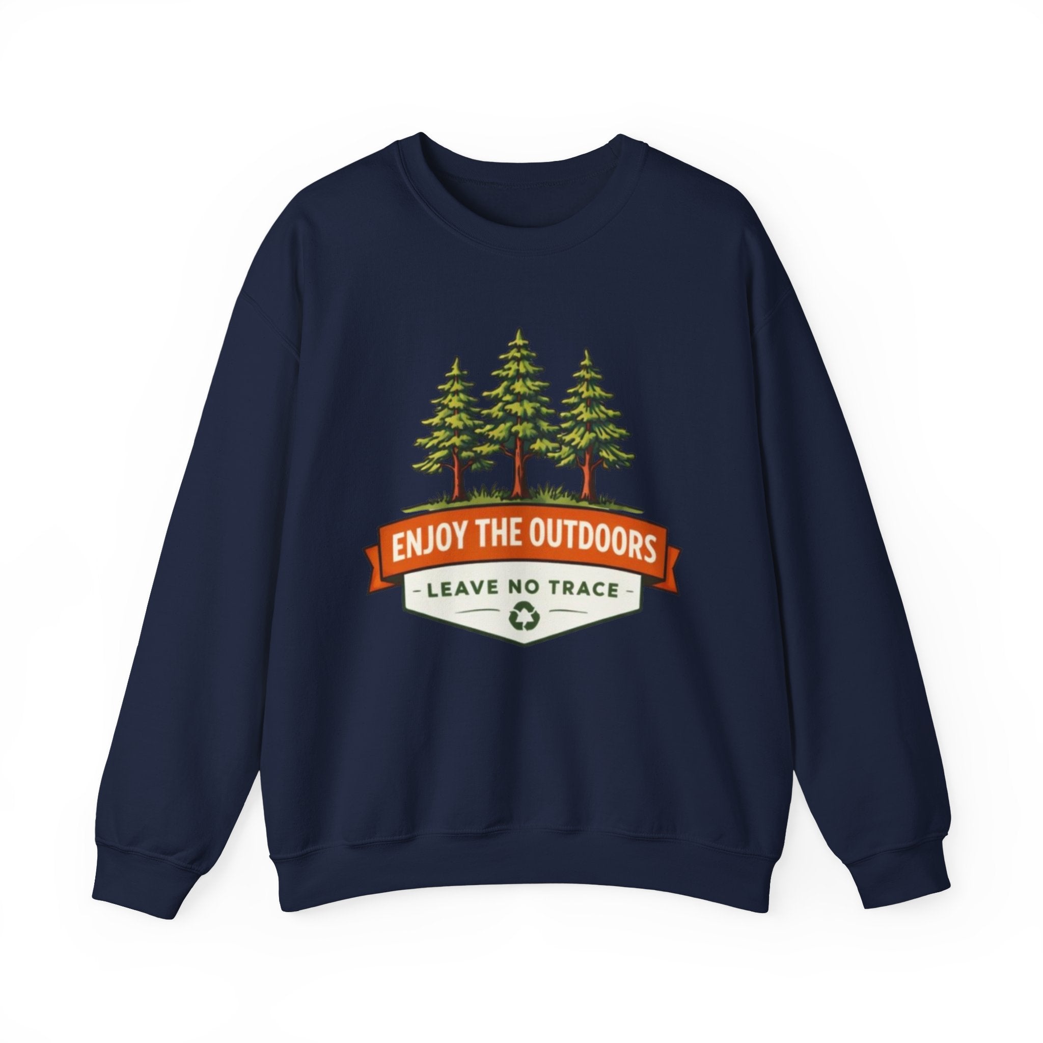 Enjoy the Outdoors Crewneck Sweatshirt | "Leave No Trace" Camping Graphic