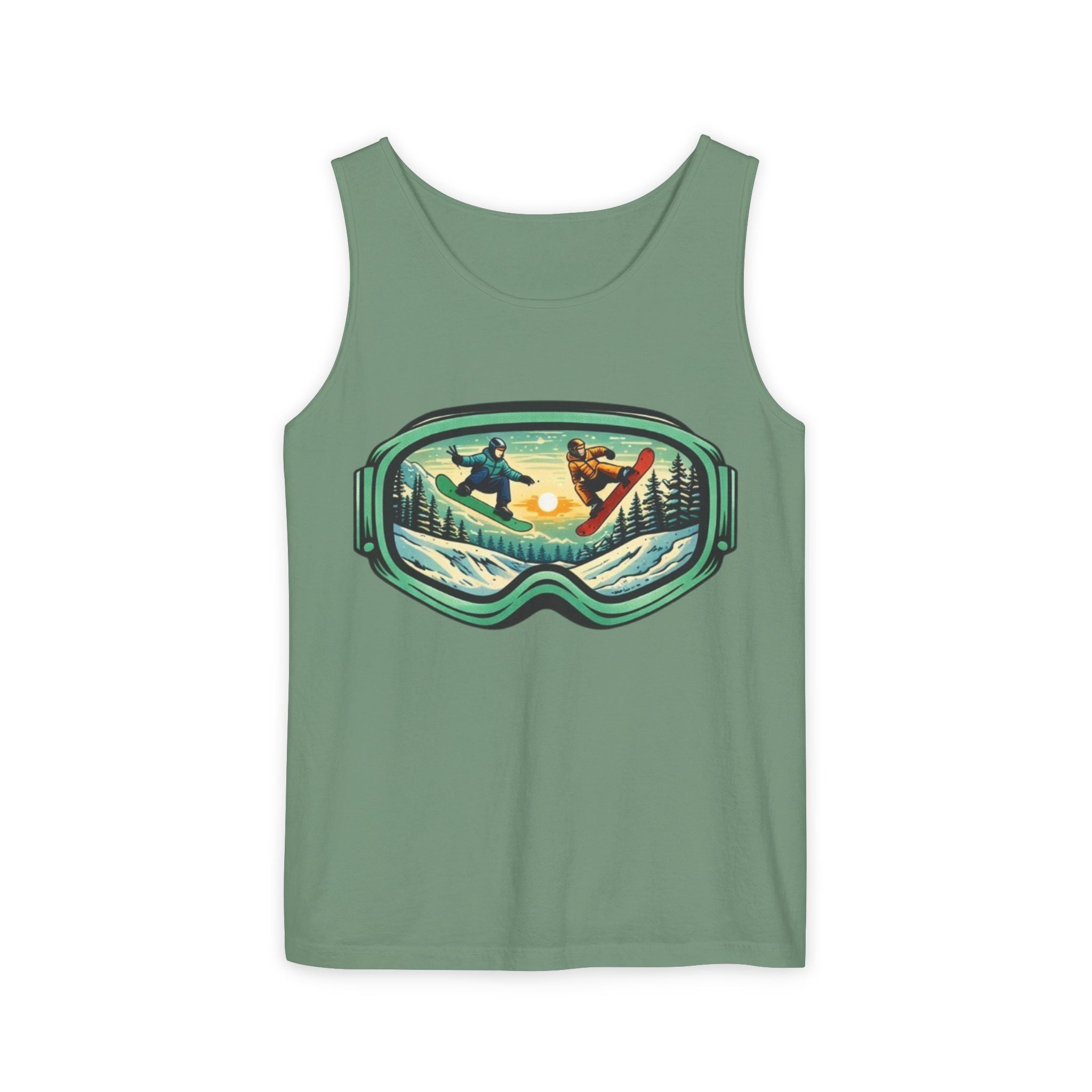 Snowboarding Mountain Goggles Tank Top