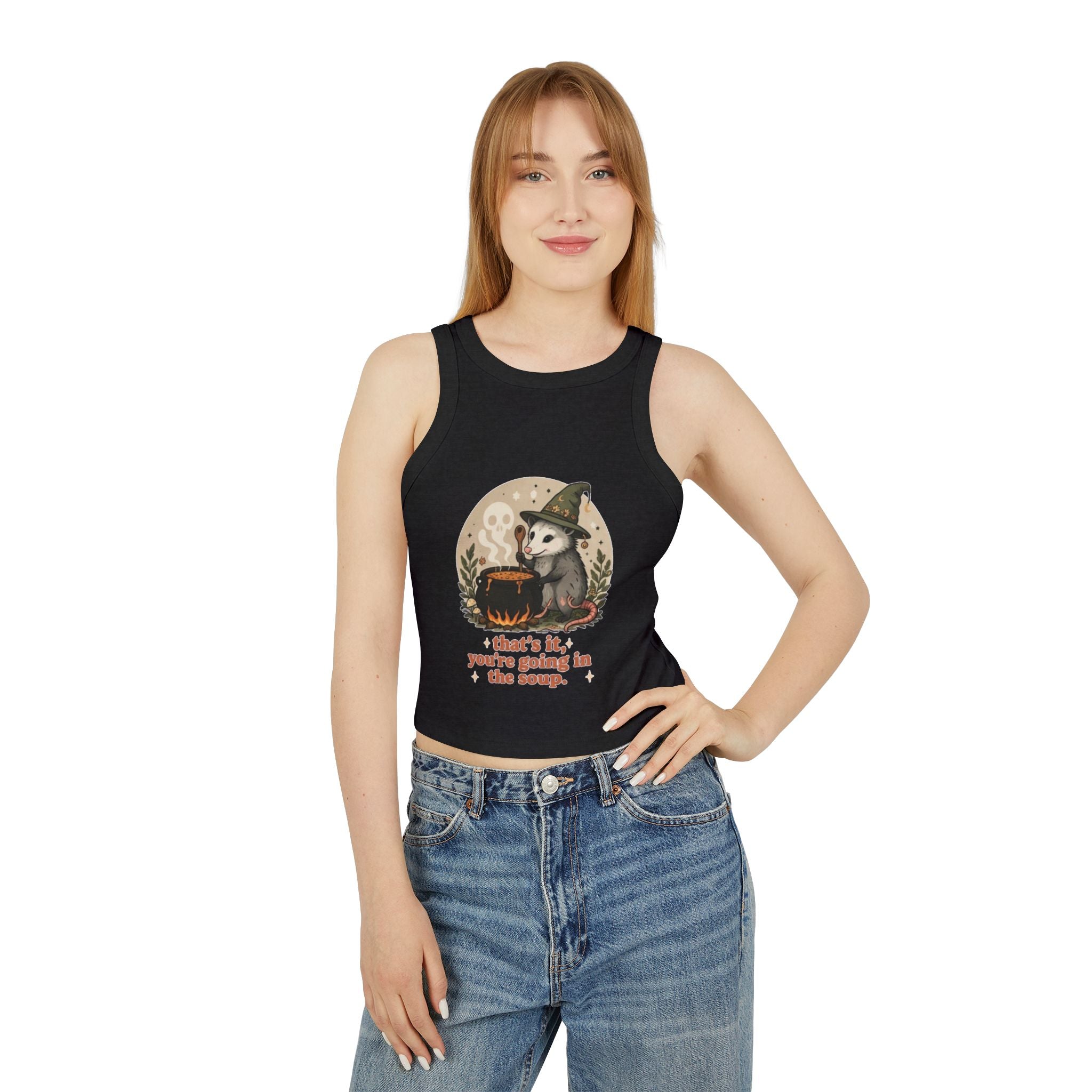 Witch Opossum Tank Top | Cute Halloween Crop