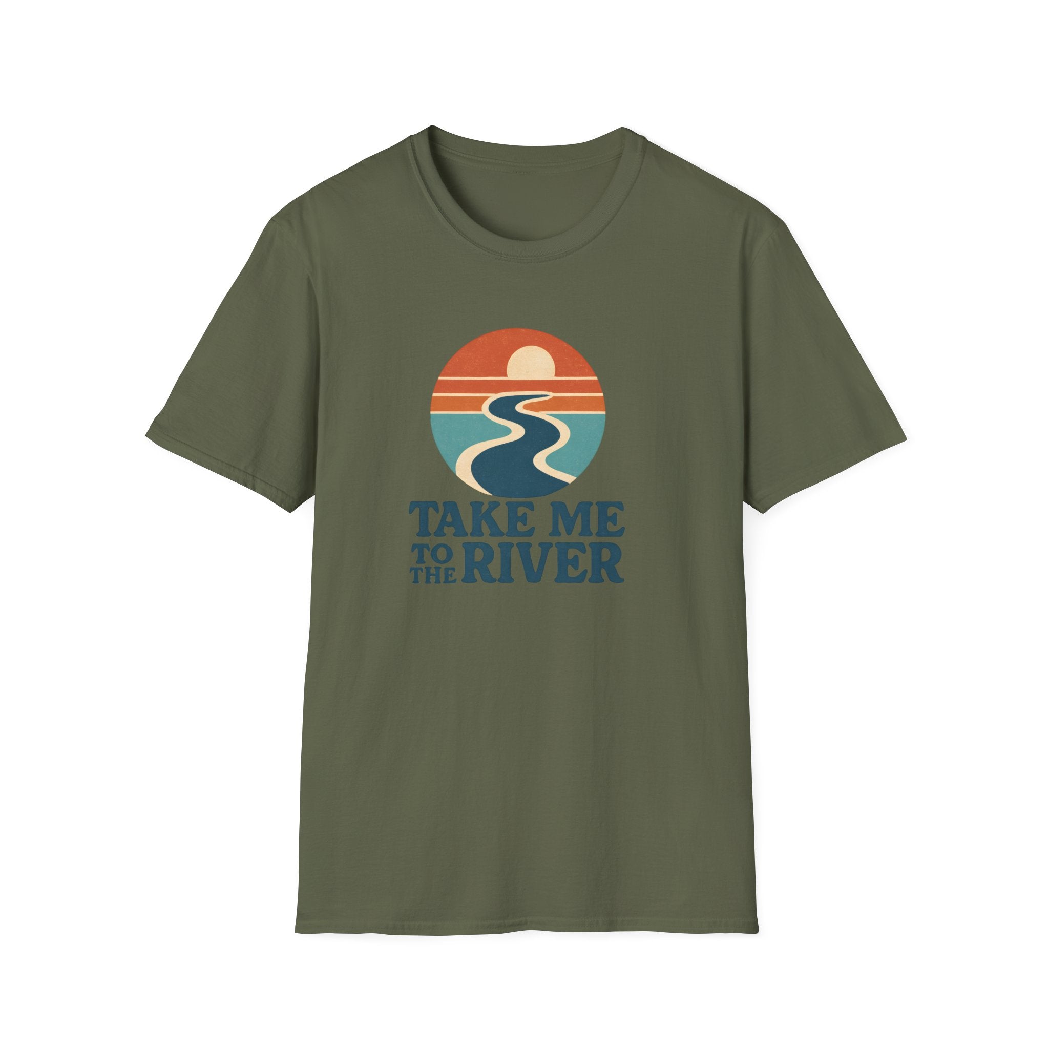 Sunset River Graphic T-Shirt | Scenic Nature Tee for Outdoor Lovers