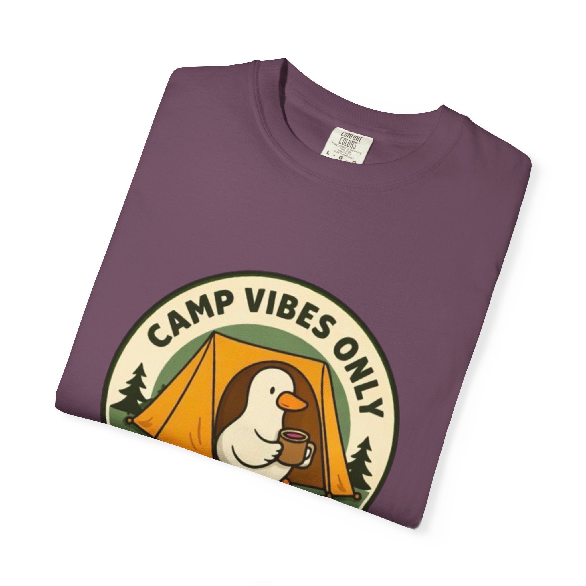 Camp Vibes Only T-Shirt | Cute Duck Camping Graphic Tee