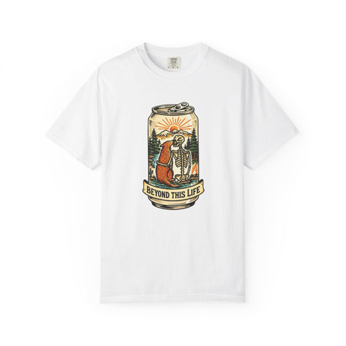Beyond This Life T-Shirt | Vintage Skull & Can Graphic Tee