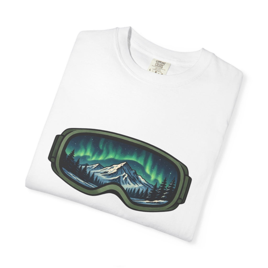 Ski Goggle Northern Lights Mountain T-Shirt