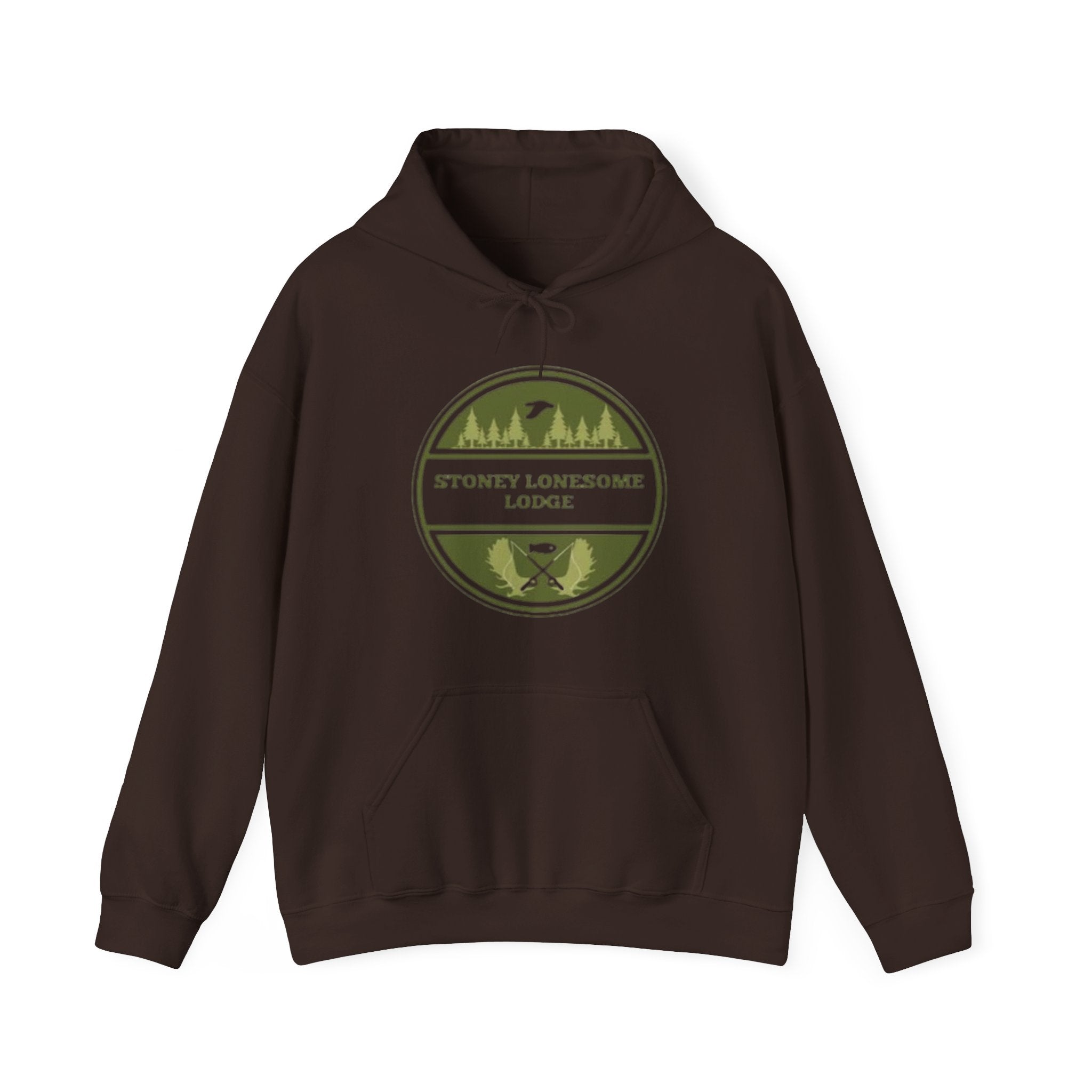 Stoney Lonesome Lodge Hoodie | Outdoor Cabin Campfire Pullover
