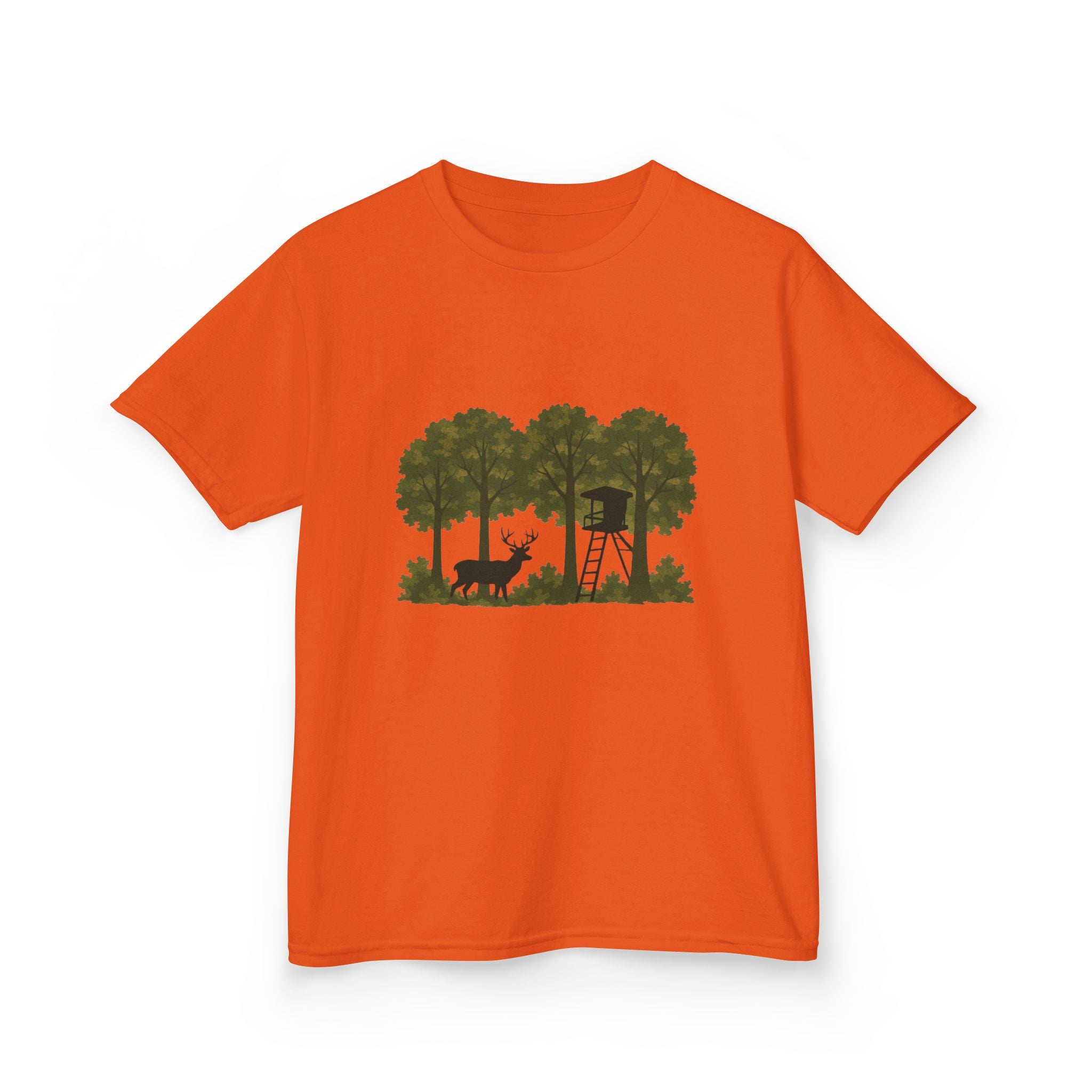 Kids Tee | Forest Deer & Hunting Stand Silhouette Shirt