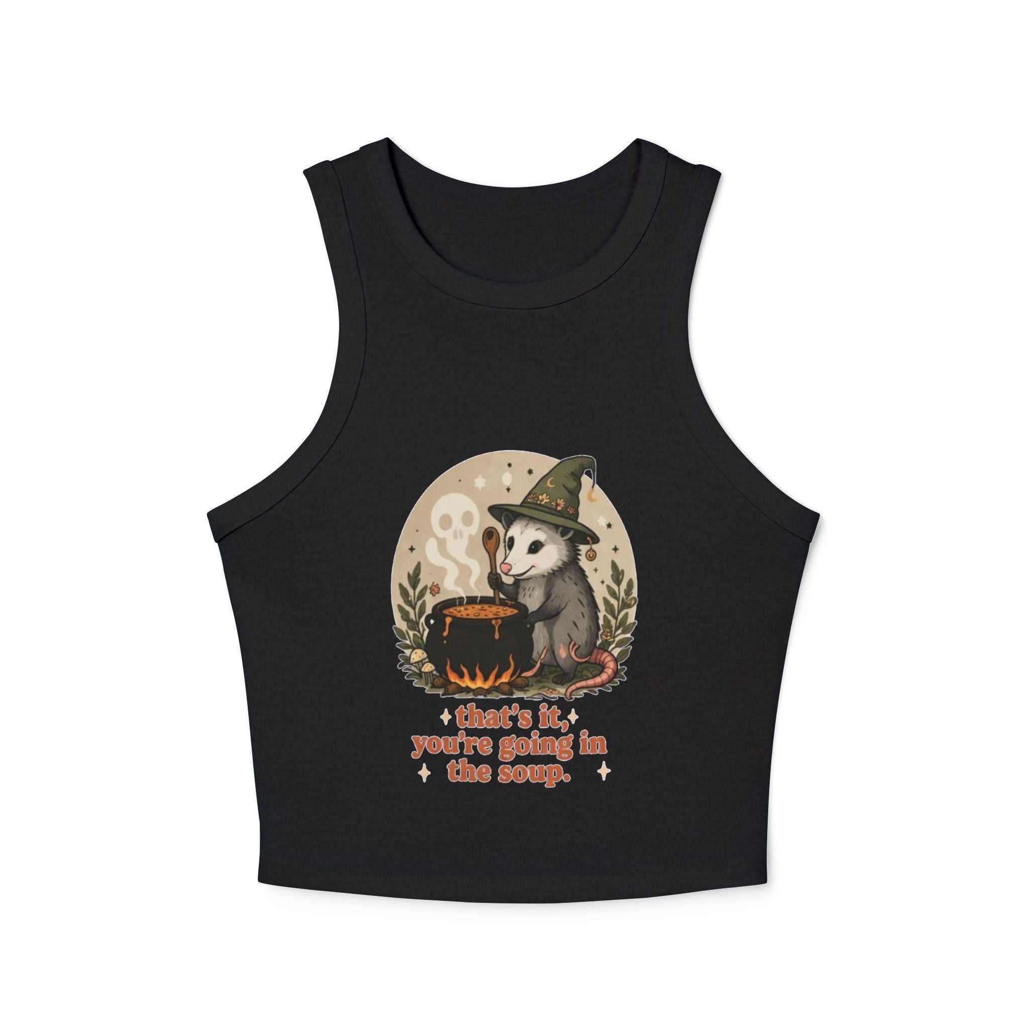 Witch Opossum Tank Top | Cute Halloween Crop