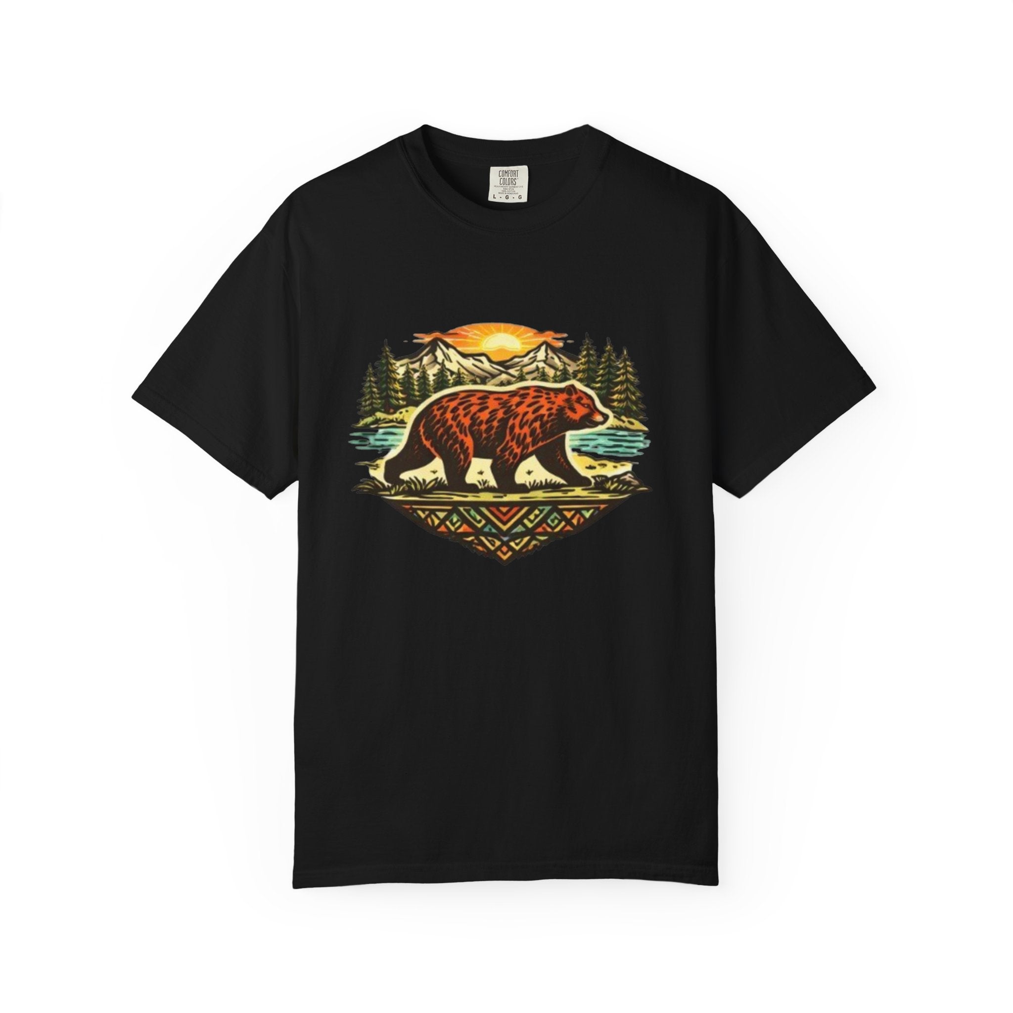 Bear Sunset T-Shirt | Vintage Forest Adventure Graphic Tee