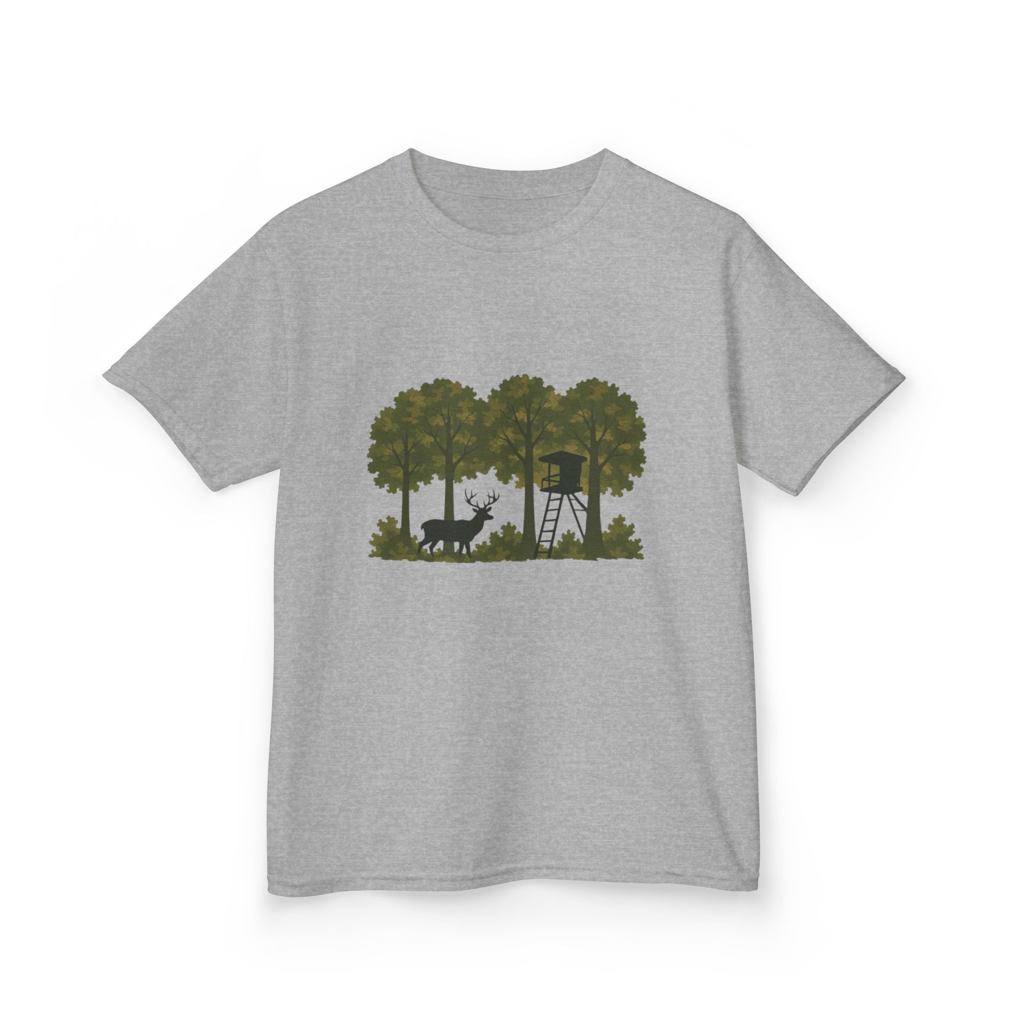 Kids Tee | Forest Deer & Hunting Stand Silhouette Shirt