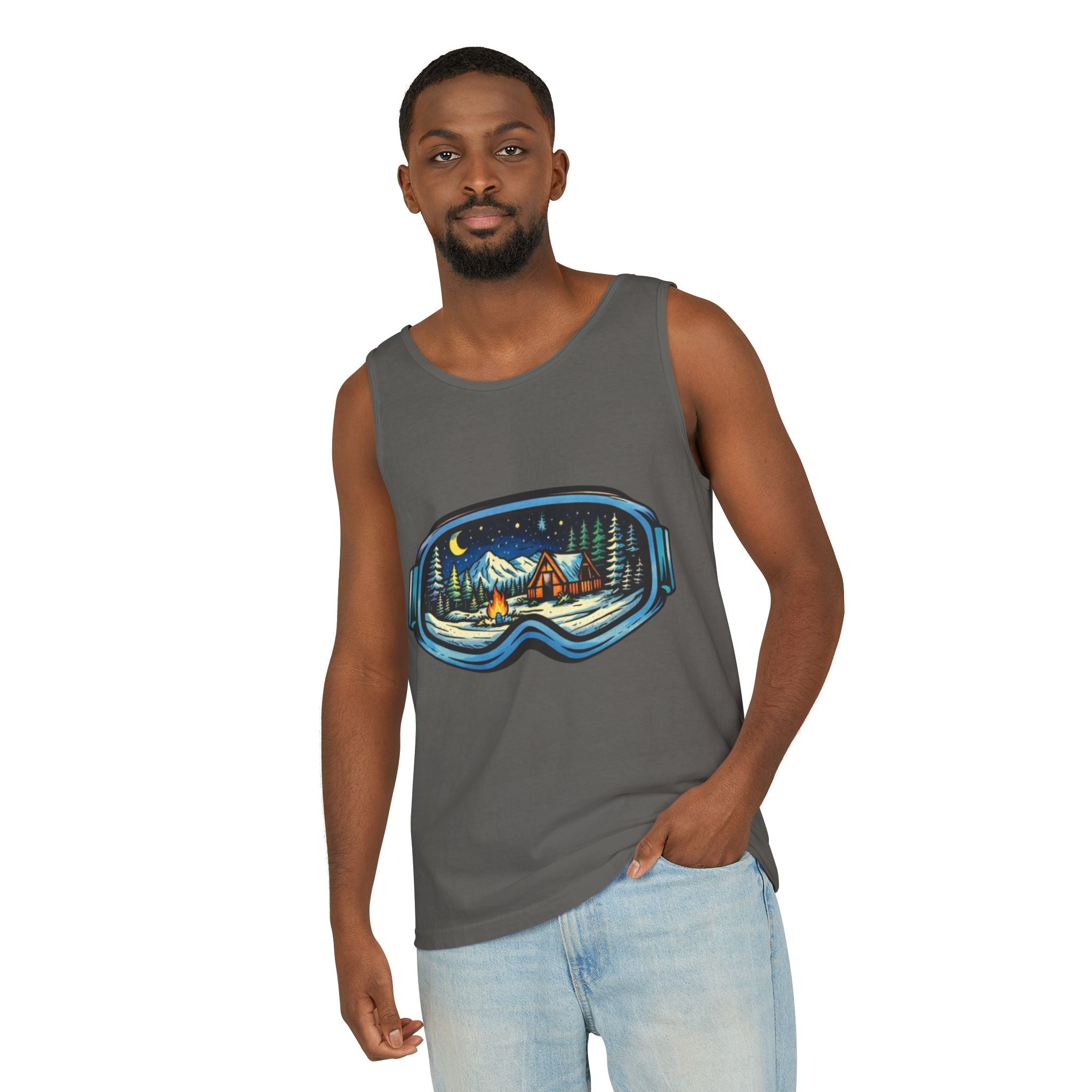 Tank Top | Ski Goggle Winter Cabin Graphic