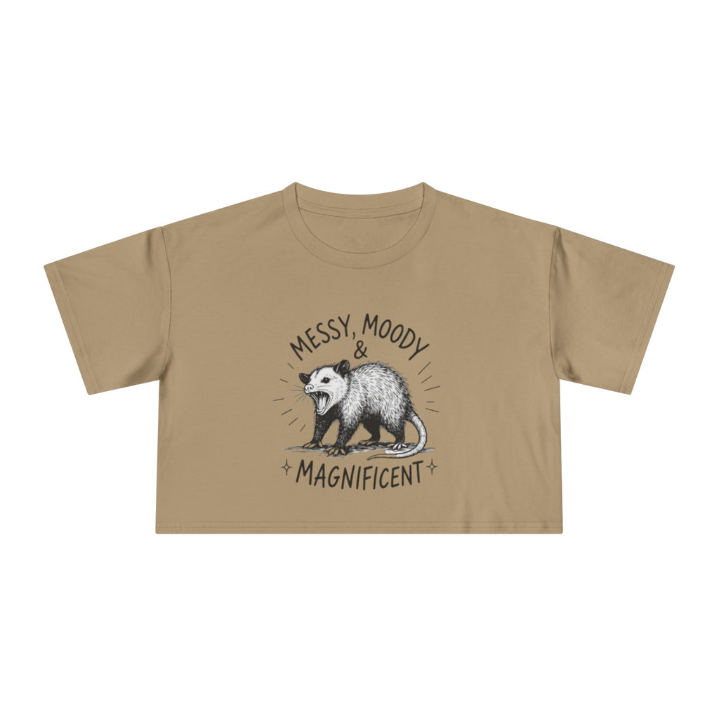 Crop Tee | Messy Moody & Magnificent Opossum Graphic