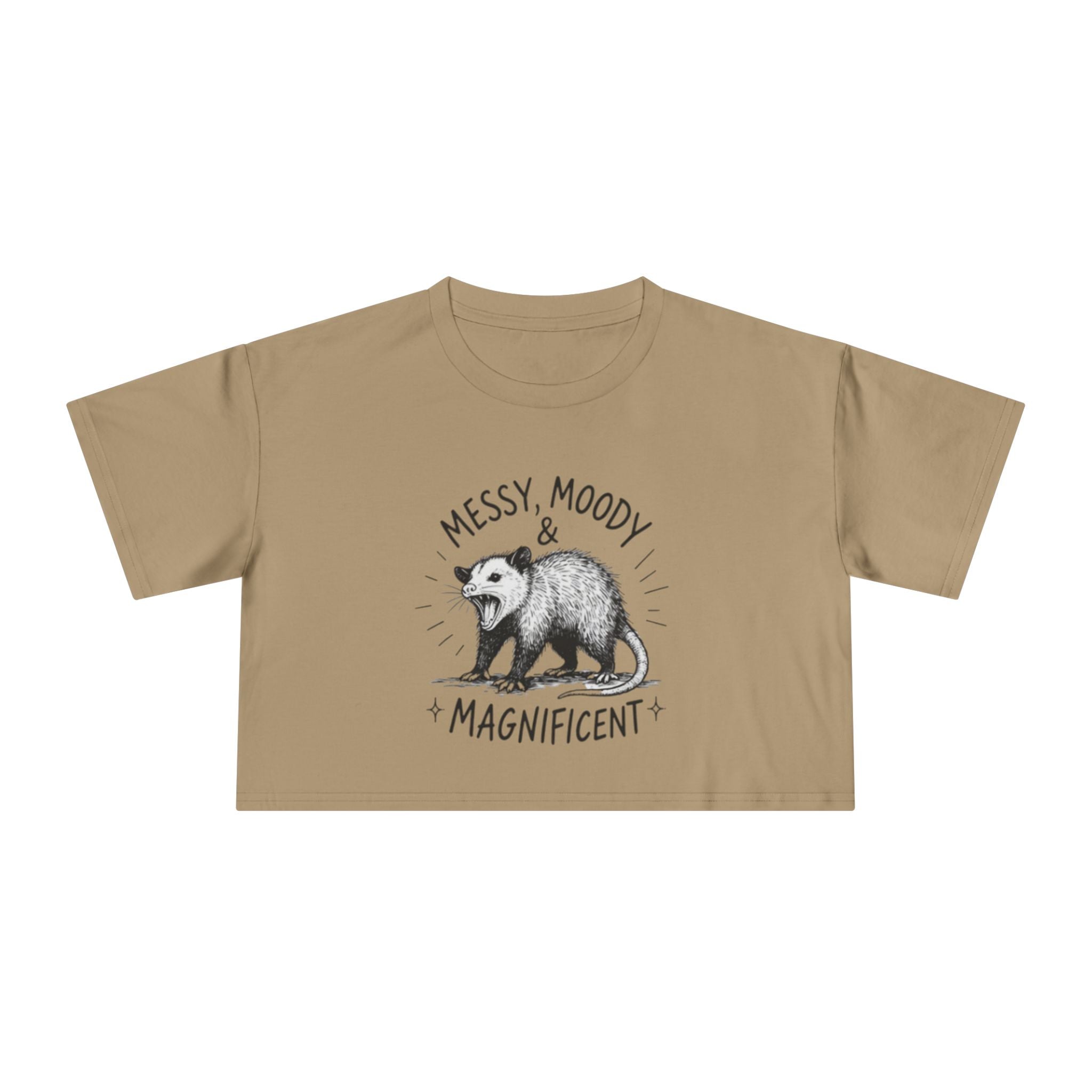 Crop Tee | Messy Moody & Magnificent Opossum Graphic
