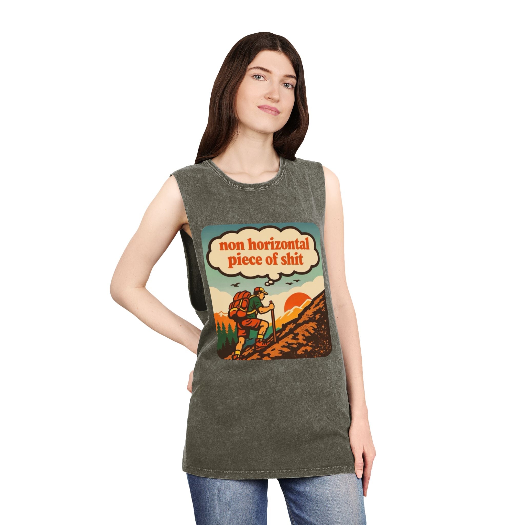 "Non Horizontal Piece of Shit" Outdoor Trail Hiking Tank