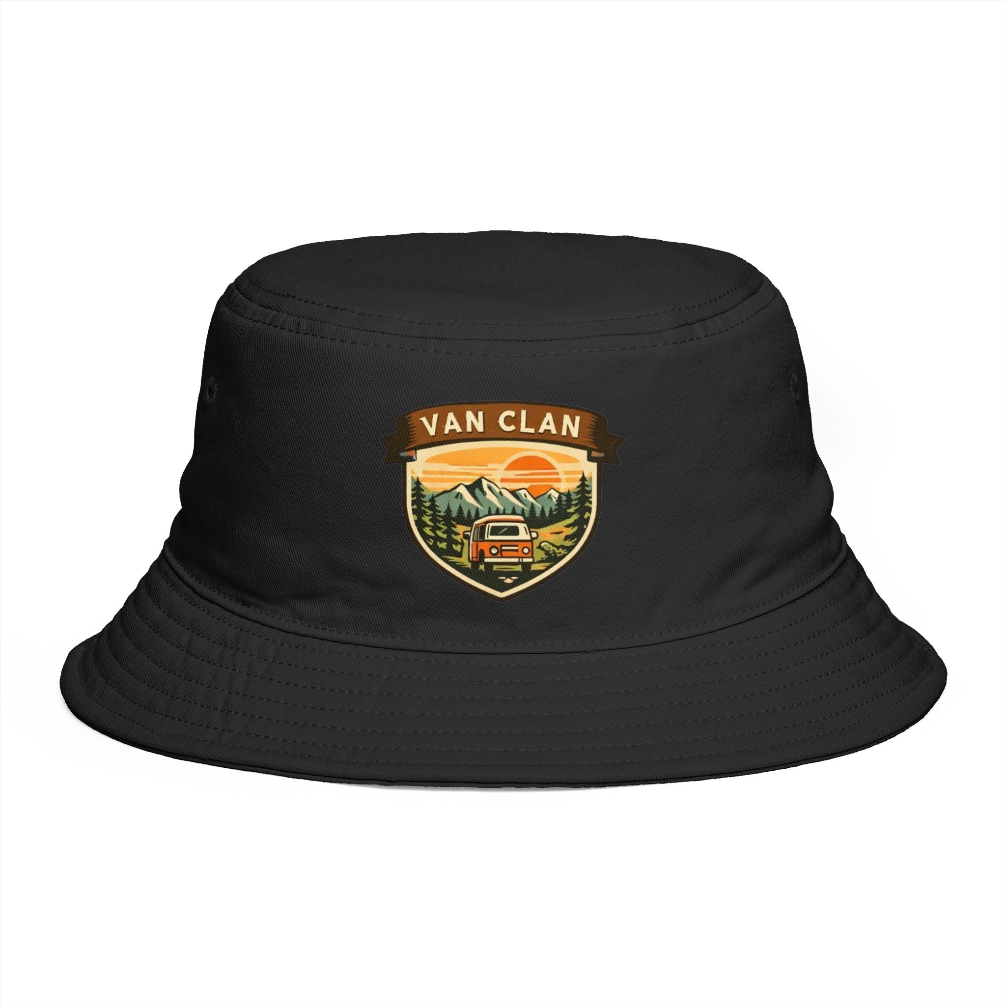 Van Clan Adventure Bucket Hat | Outdoor Camper Patch Hat