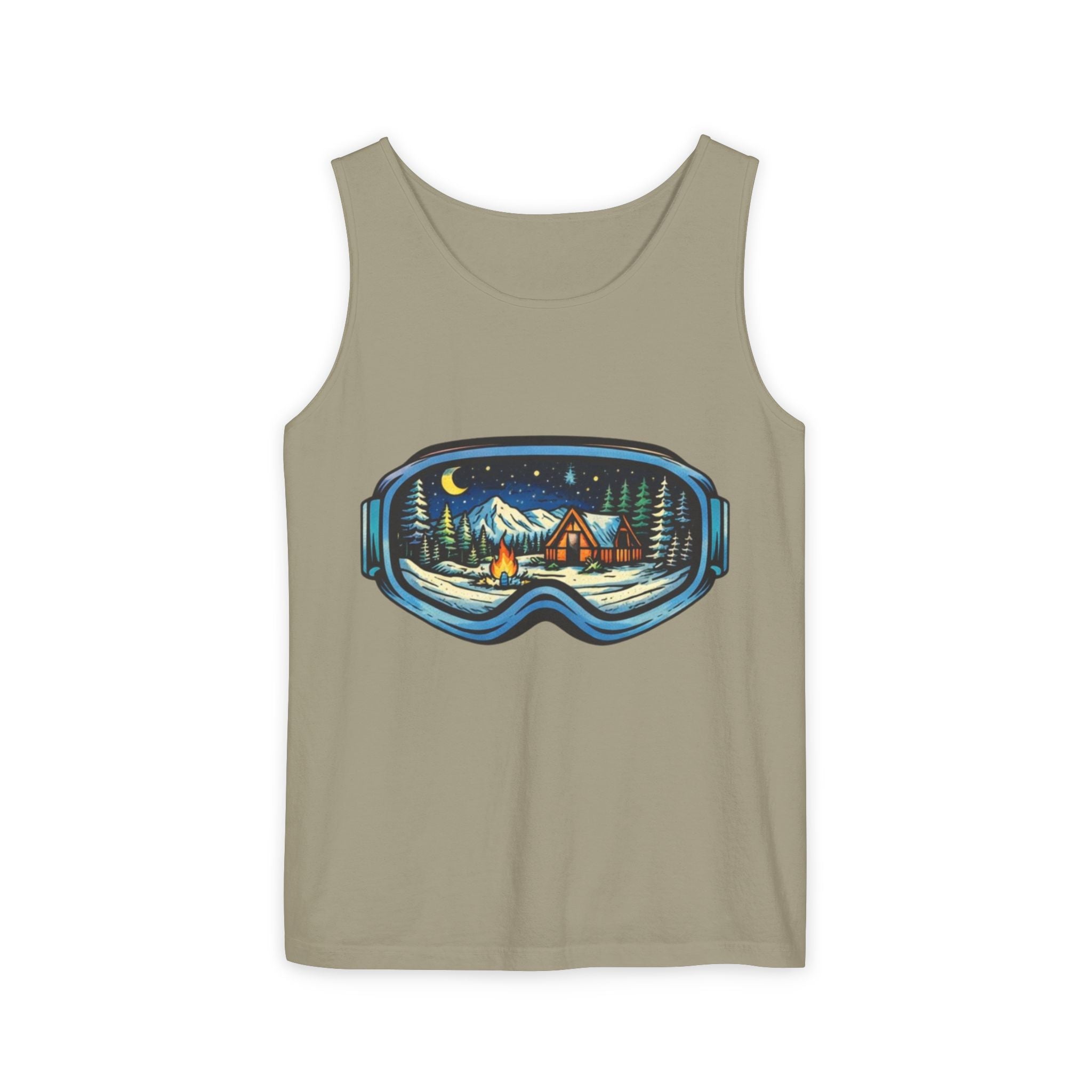 Tank Top | Ski Goggle Winter Cabin Graphic