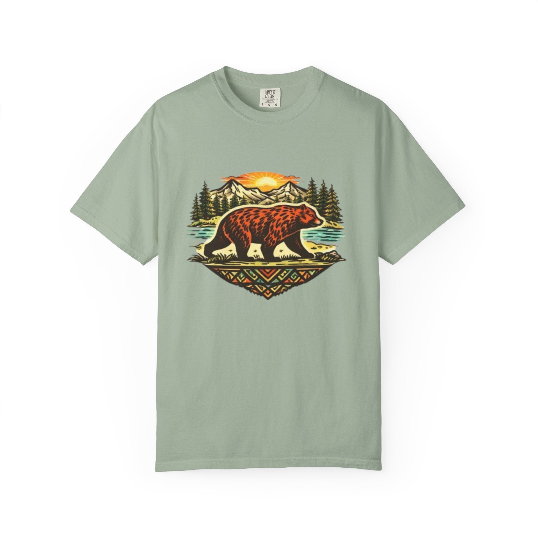 Bear Sunset T-Shirt | Vintage Forest Adventure Graphic Tee