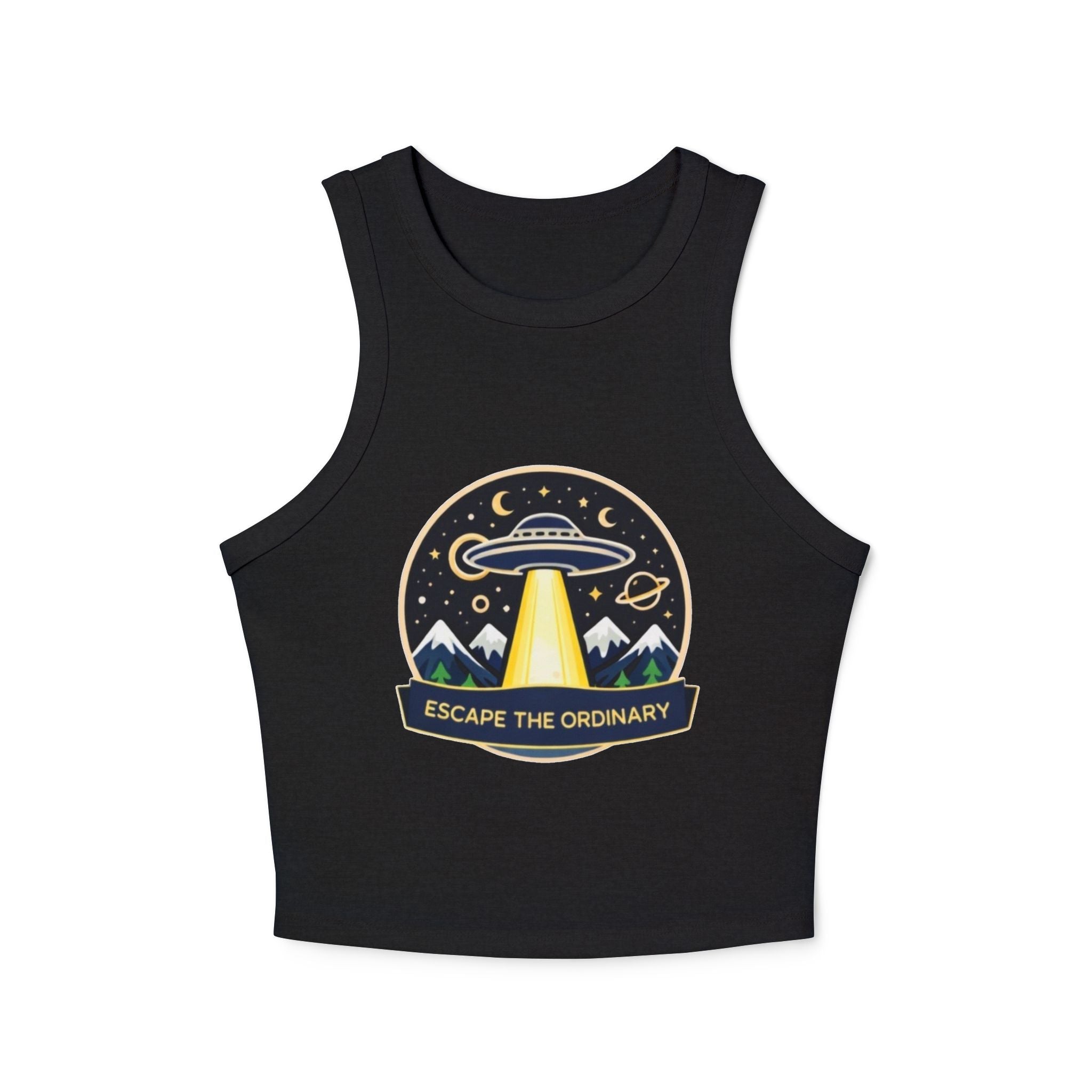 Escape the Ordinary UFO Tank Top | Womens Micro Rib Racer Tank