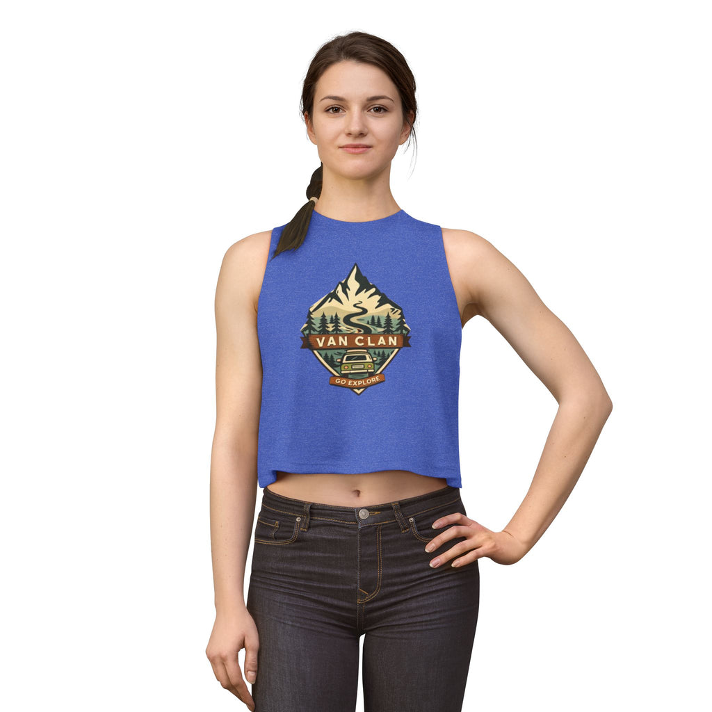 Van Clan "Go Explore" Crop Top | Women's Adventure Graphic Tank