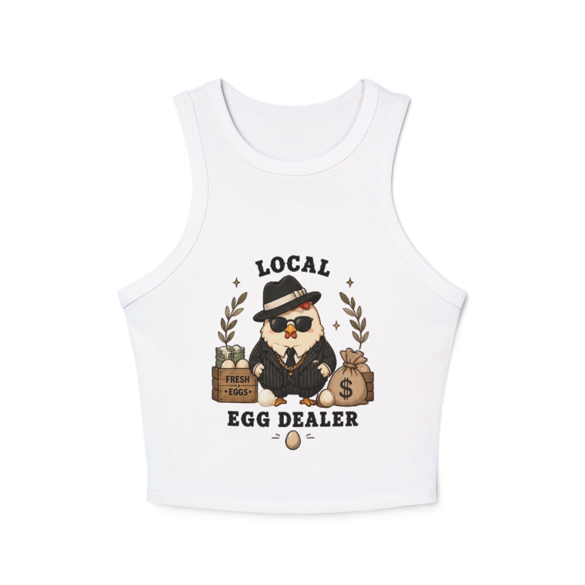 Local Egg Dealer Tank Top | Cute Chick Gangster Graphic Racerback