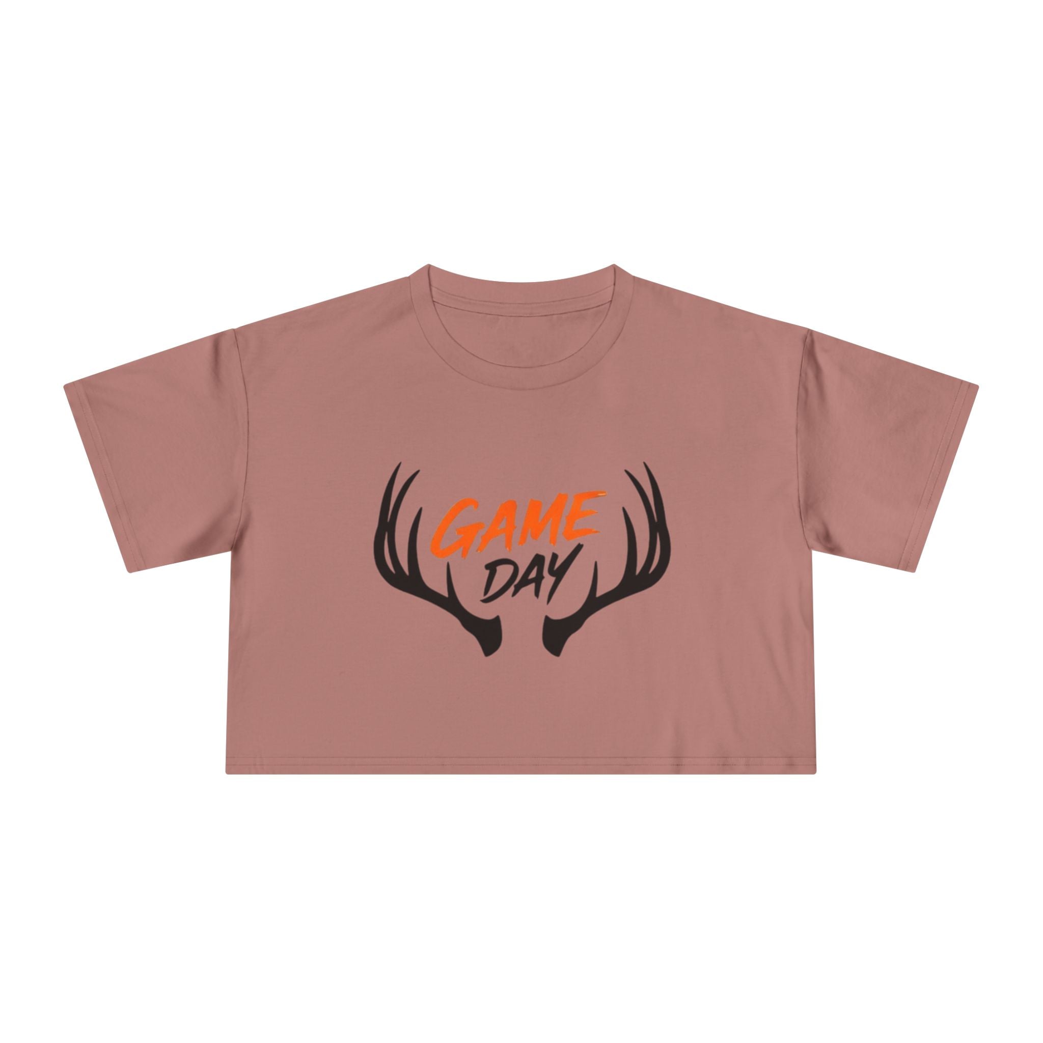 Game Day Crop Tee | Womens Hunting Antler Graphic Top