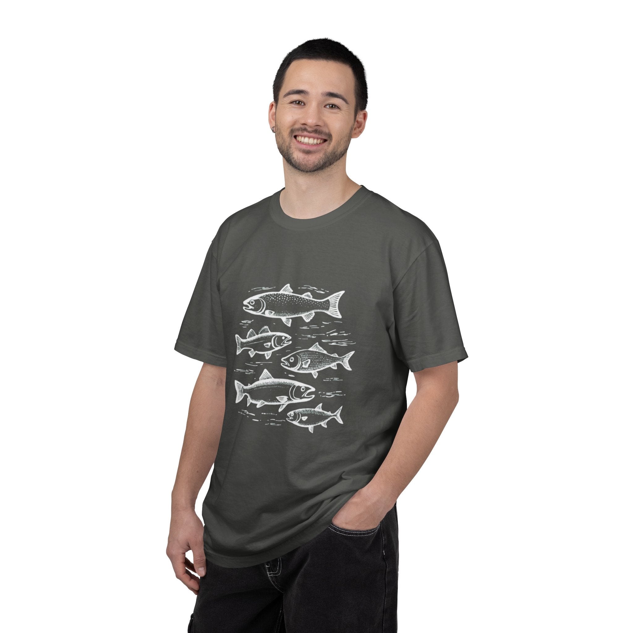 Fish Collection Garment-Dyed T-Shirt | Simple Marine Design