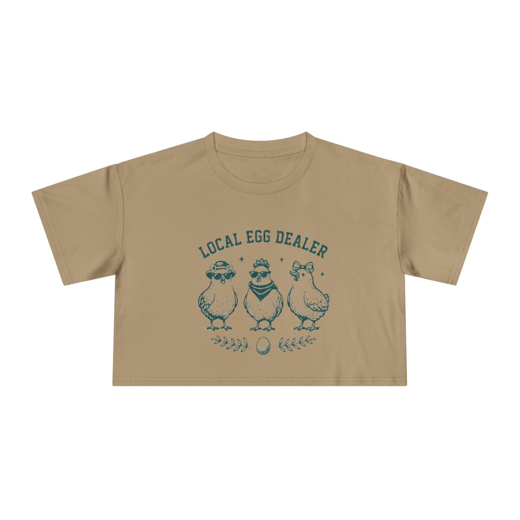 Crop Tee | "Local Egg Dealer" Cute Chickens Graphic for Farm Girl