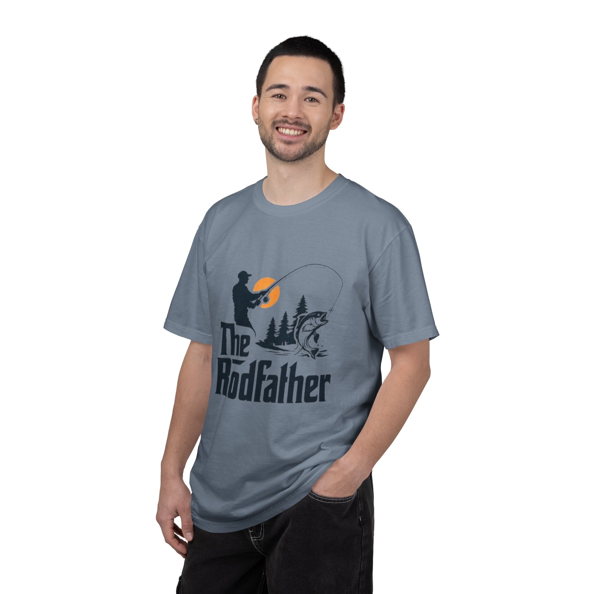 Rodfather fishing silhouette T-Shirt | Fishing tee, bass angler design