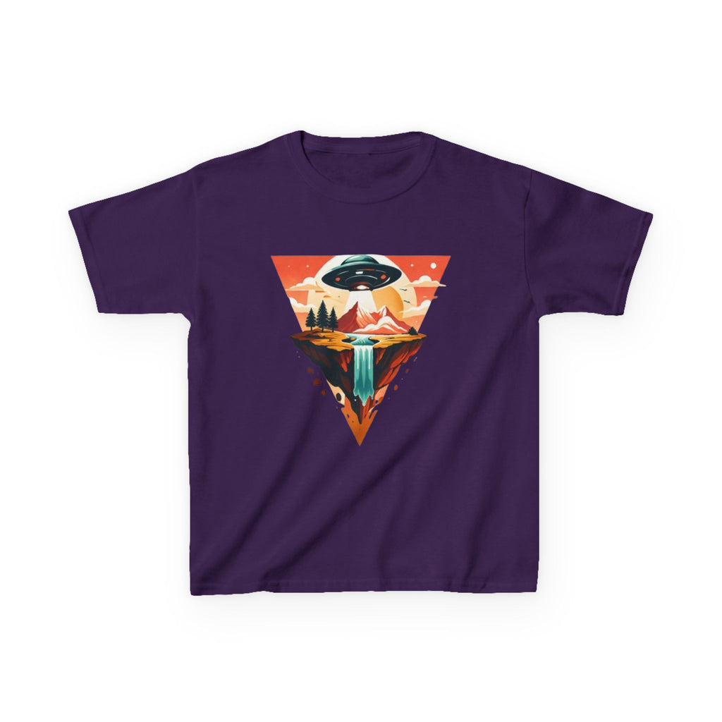 Kids Tee | UFO Mountain Waterfall Adventure Graphic