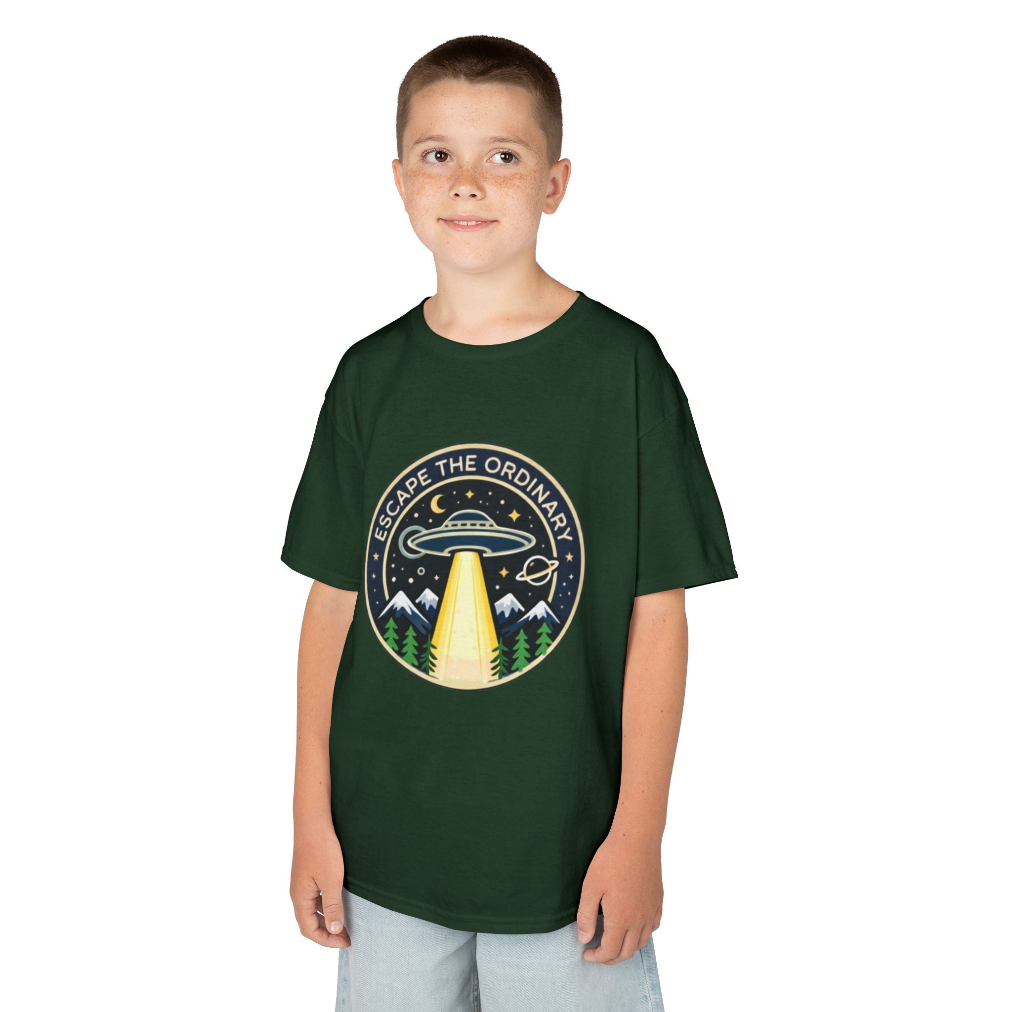 Kids T-Shirt | Escape the Ordinary UFO Adventure Graphic