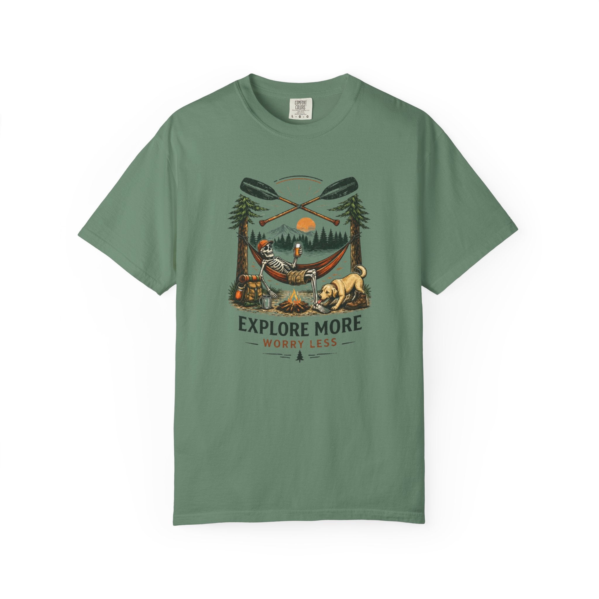 Explore More Worry Less T-Shirt | Outdoor Camping Adventure Graphic Tee