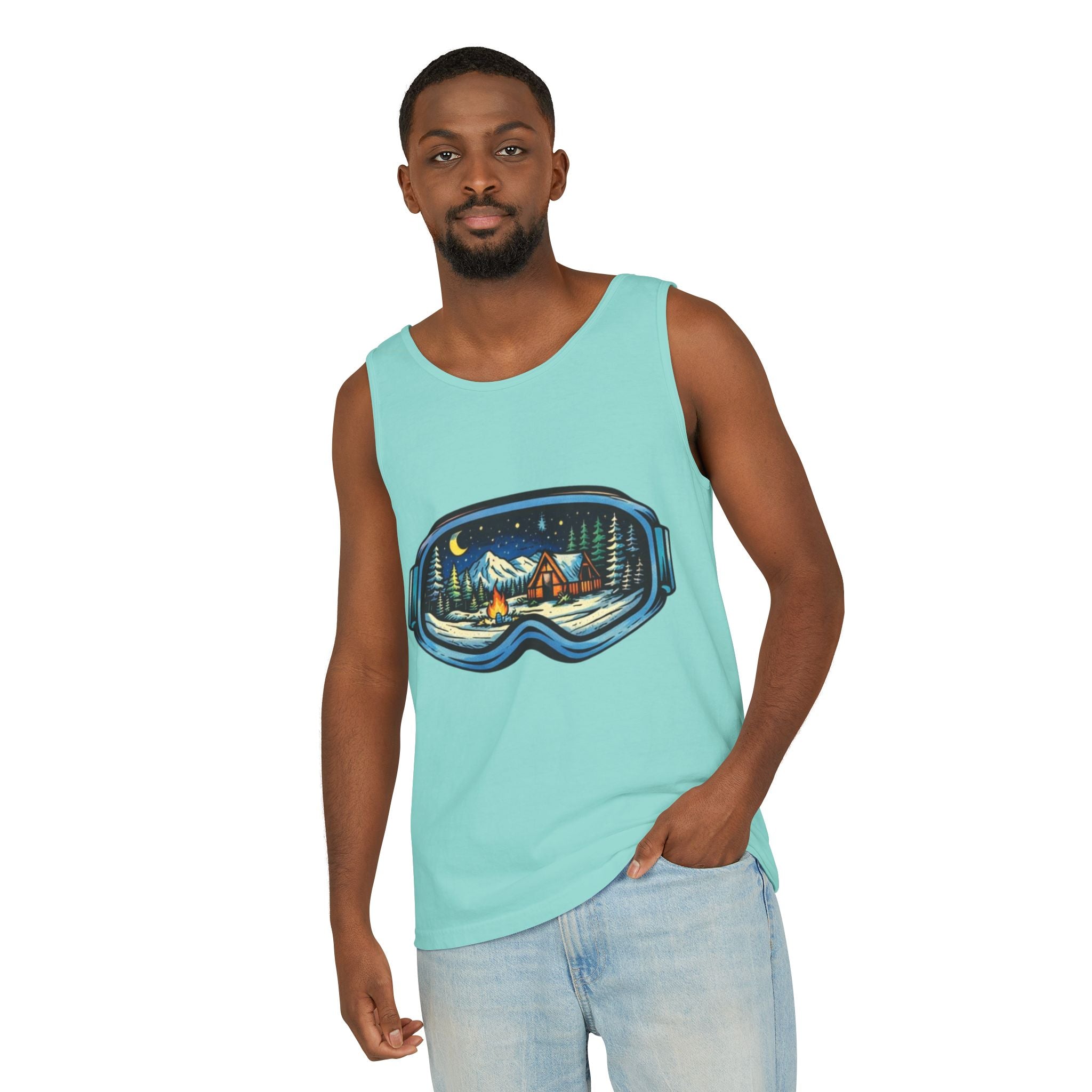 Tank Top | Ski Goggle Winter Cabin Graphic