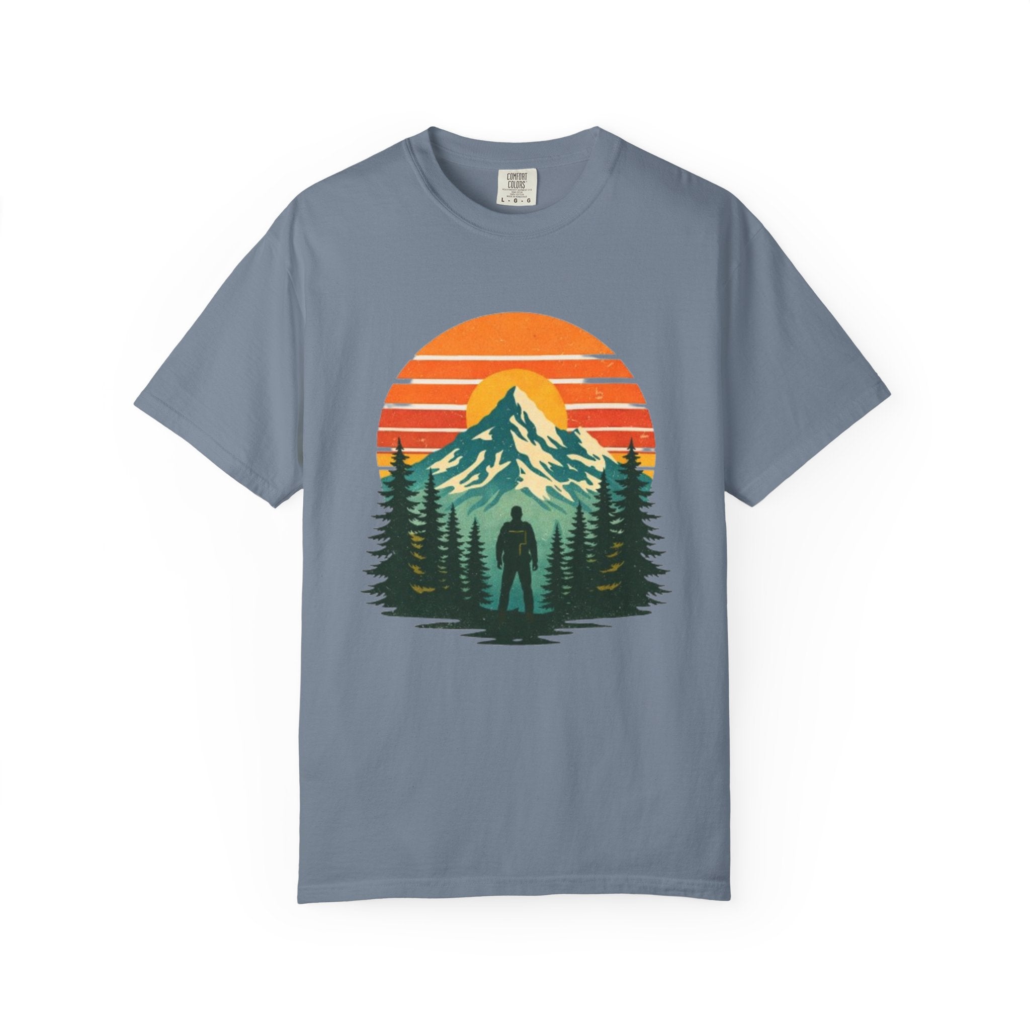 Retro Mountainscape Hiker T-Shirt